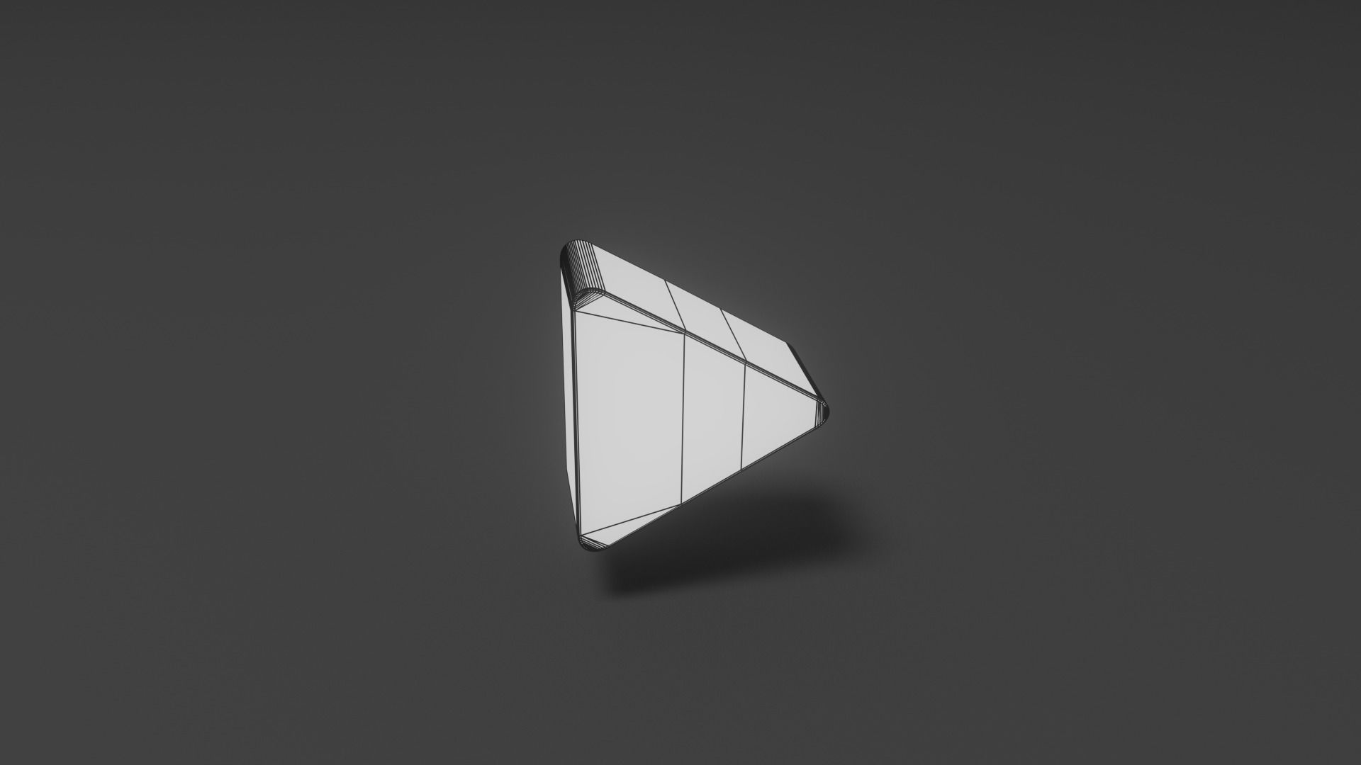 Play Button Low-poly 3D model_1