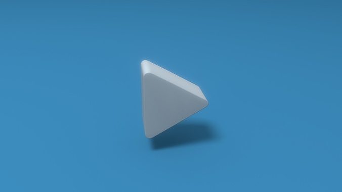Play Button Low-poly 3D model