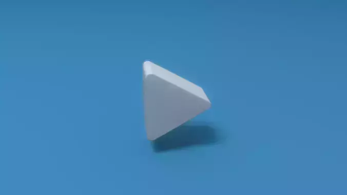 Play Button Low-poly 3D model