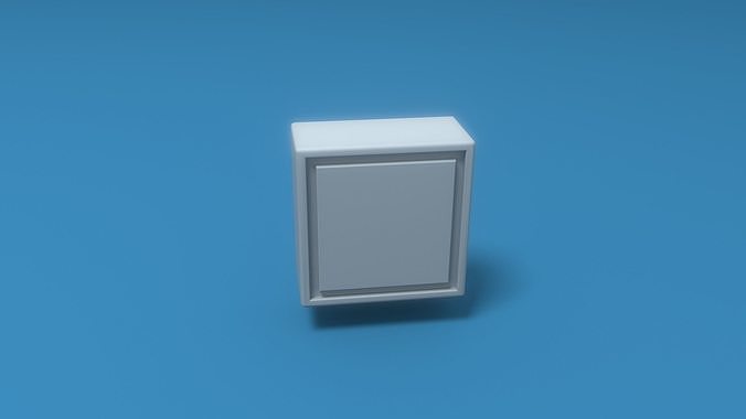 Stop Button Low-poly 3D model