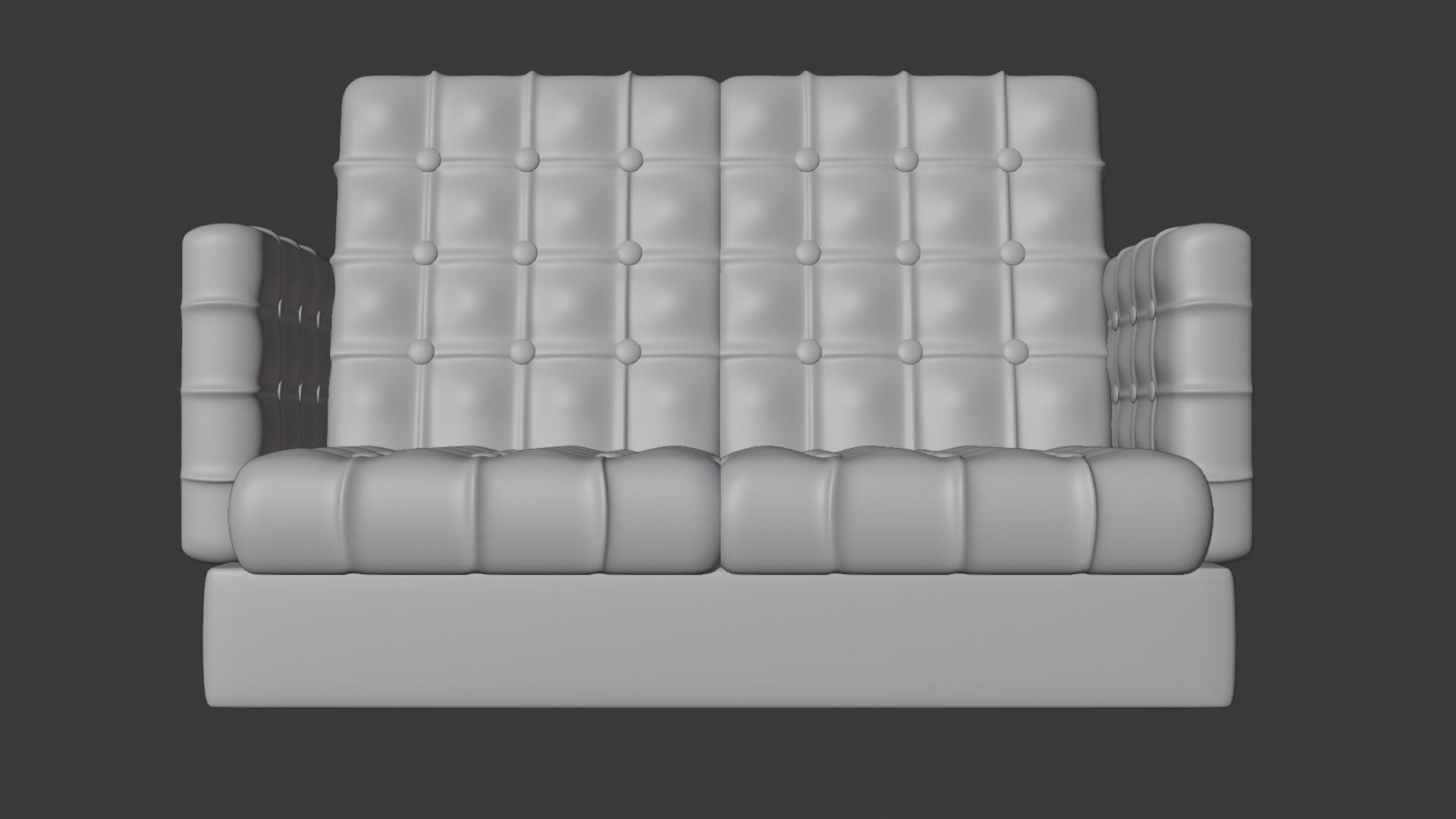 Red Leather Sofa Set 3D model_12