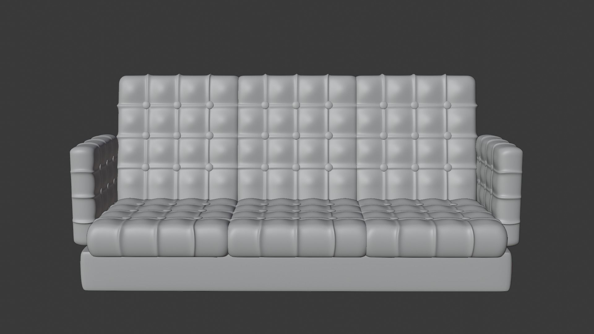 Red Leather Sofa Set 3D model_8