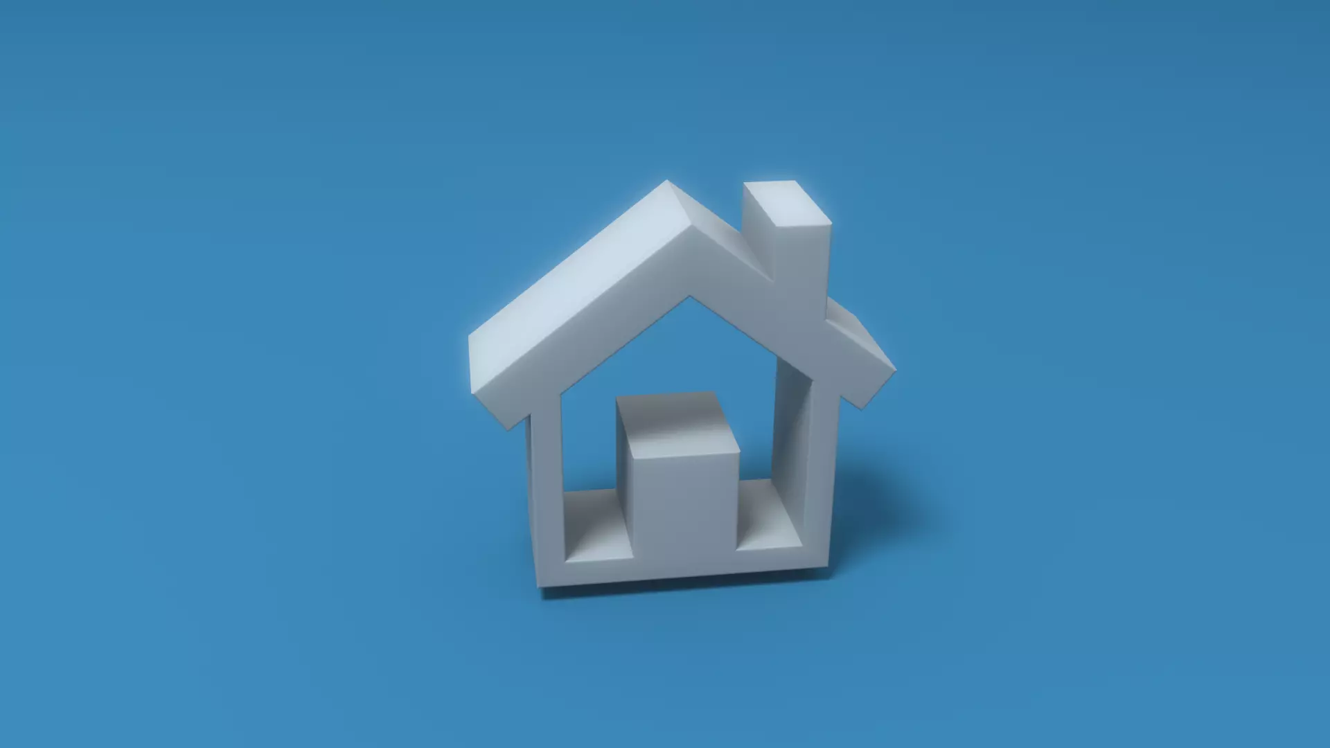 Home Button Low-poly 3D model_0
