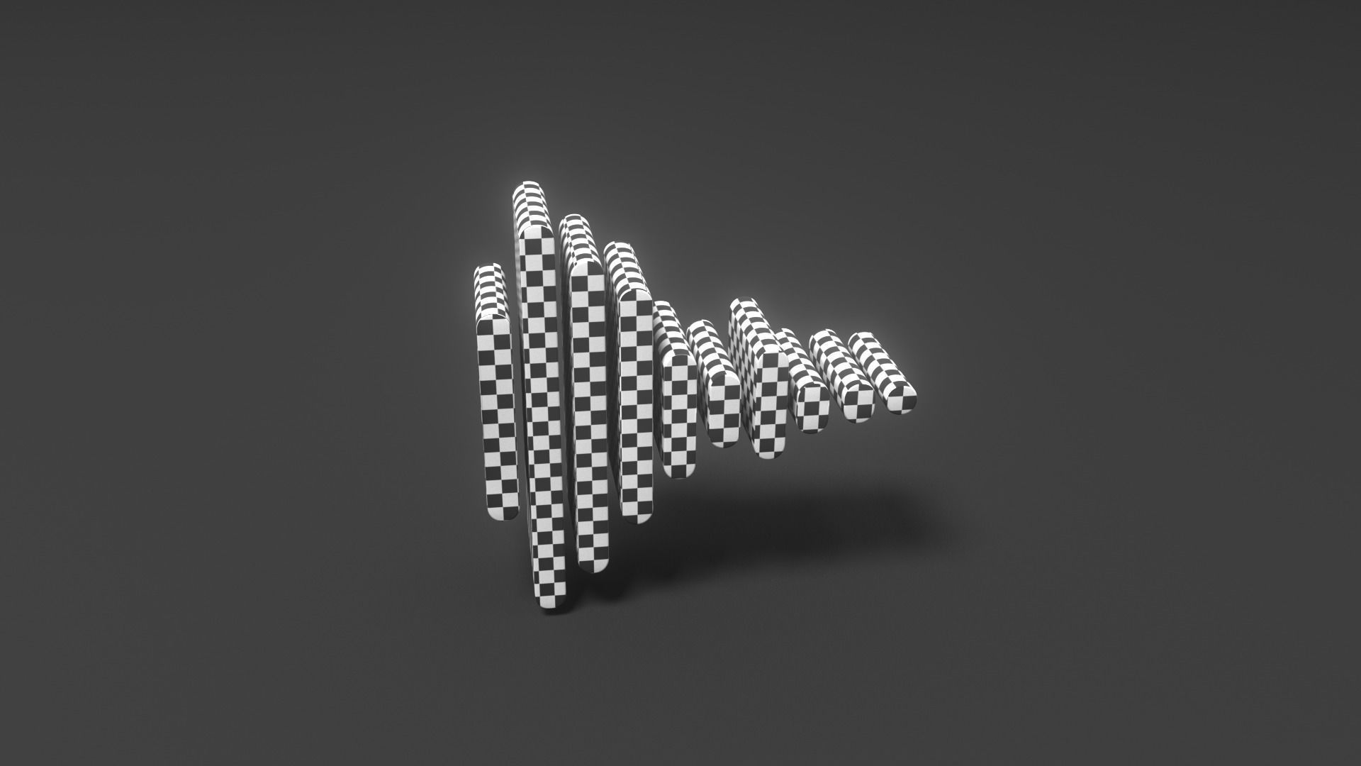 Waveform sound wave Low-poly 3D model_2