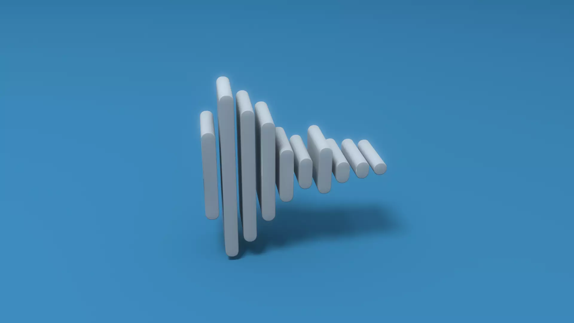 Waveform sound wave Low-poly 3D model_0