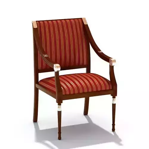 Chair   Red And Gold Upholstery