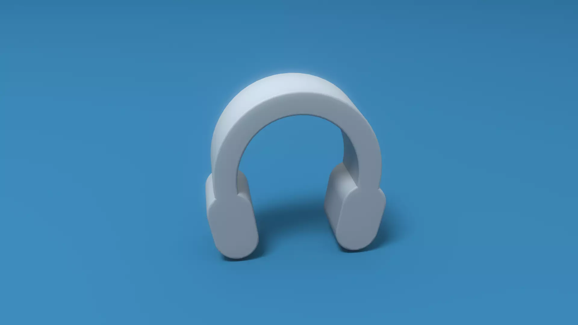 Headphones Button Low-poly 3D model_0