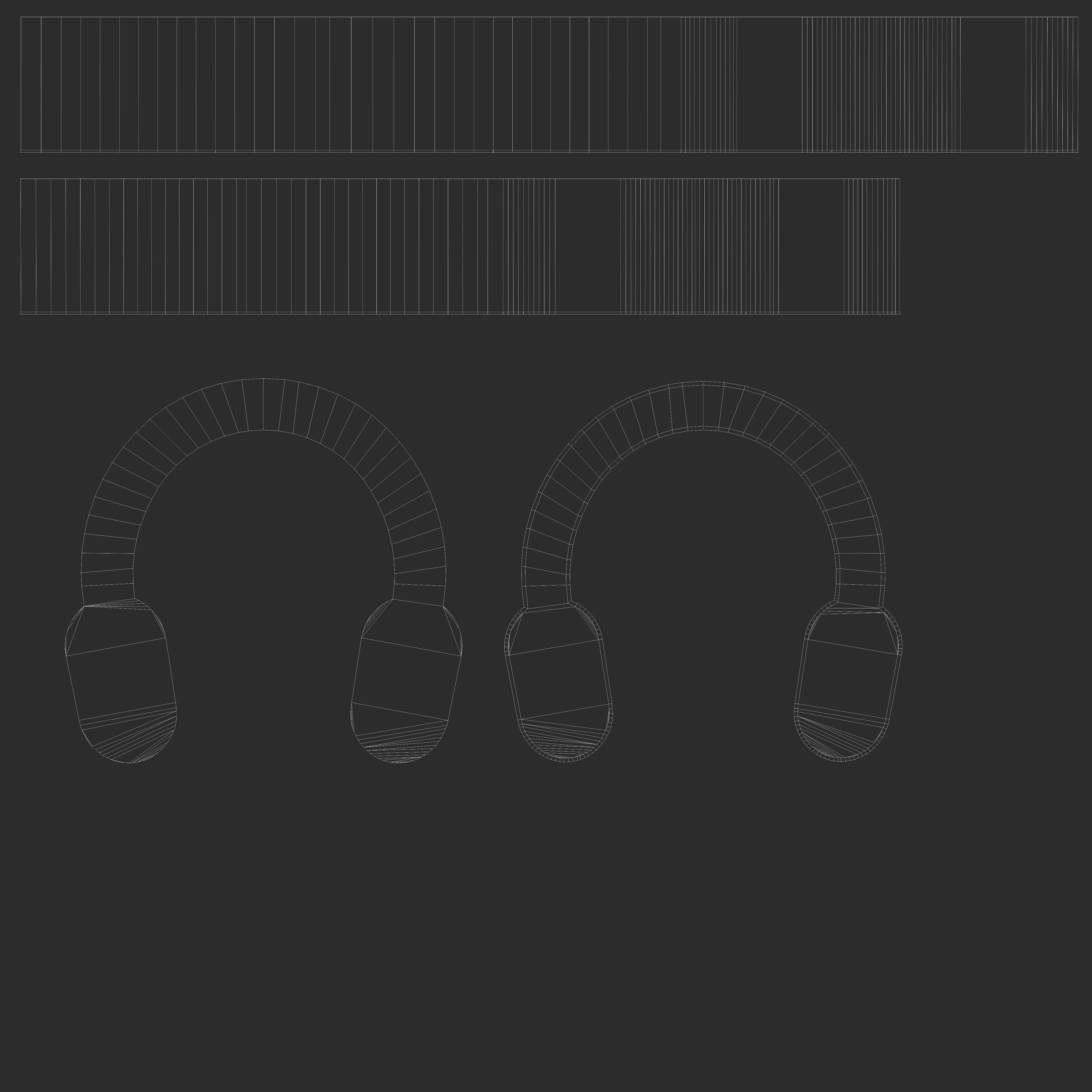 Headphones Button Low-poly 3D model_3