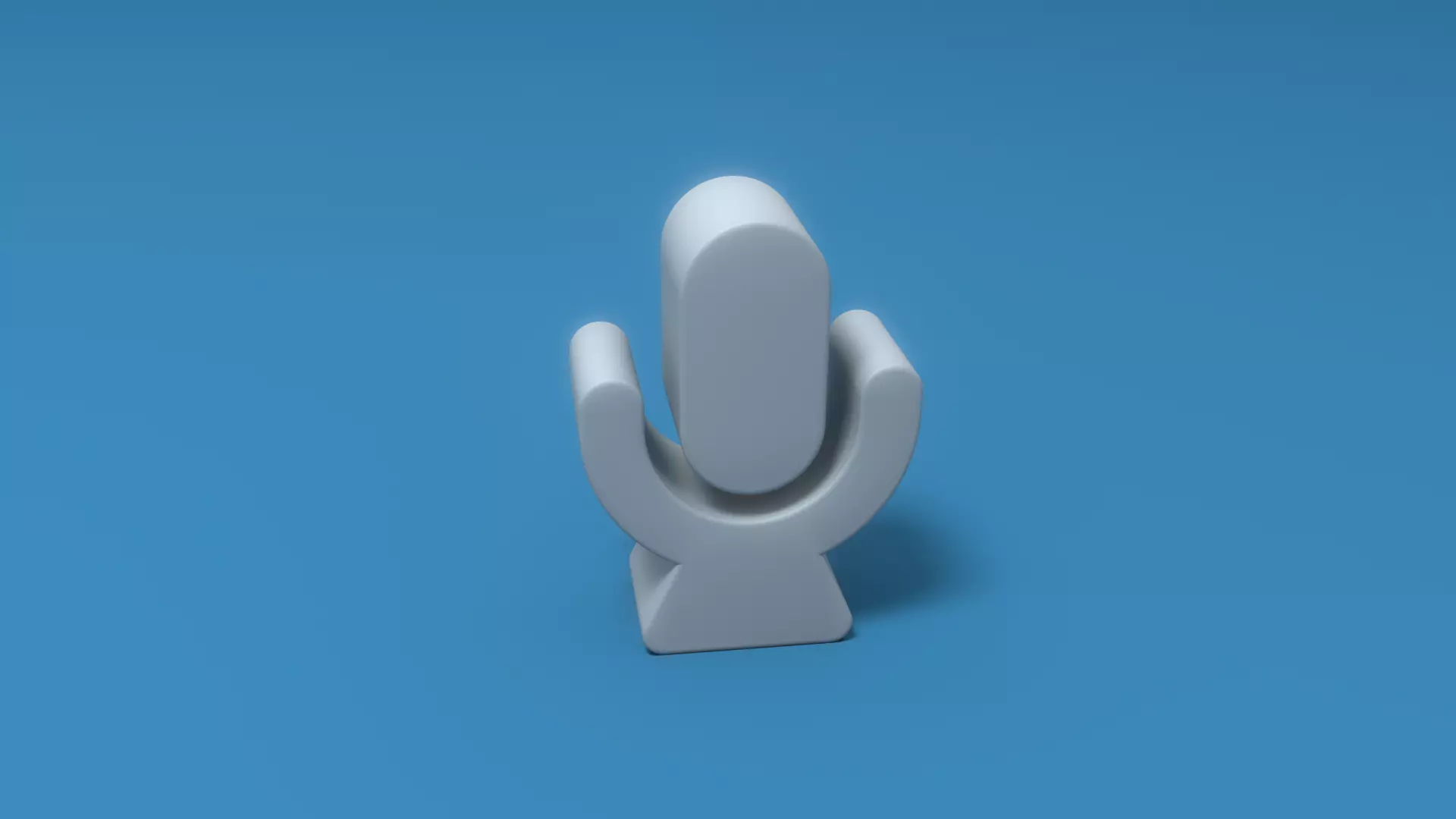 Microphone Button Low-poly 3D model_0