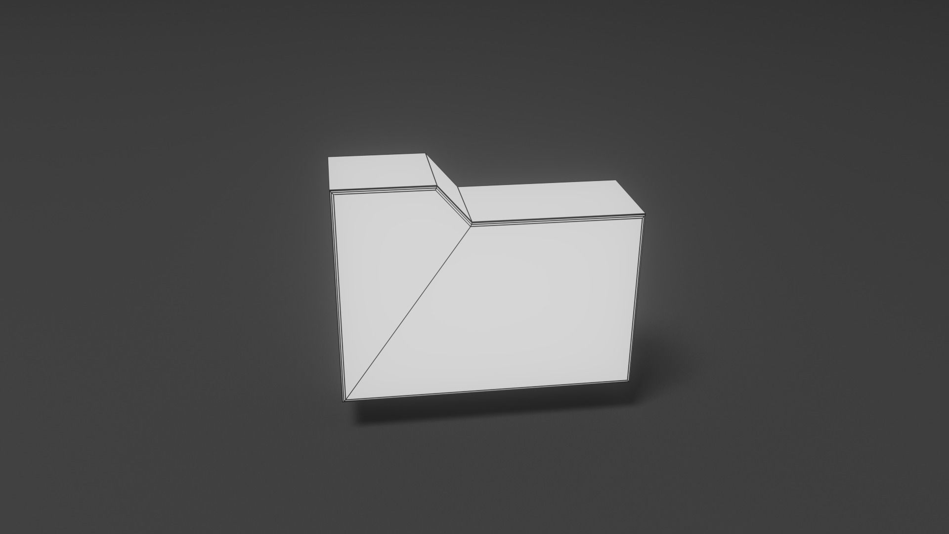 Open Folder Low-poly 3D model_1