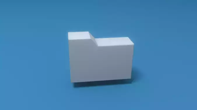 Open Folder Low-poly 3D model