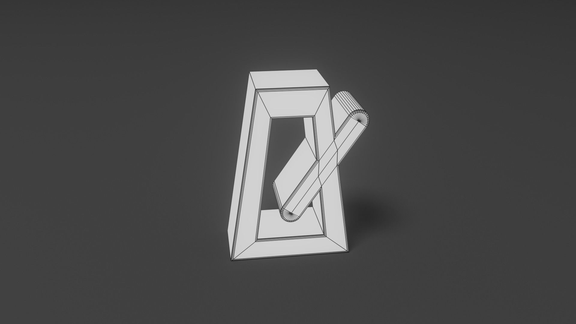 Metronome Low-poly 3D model_1