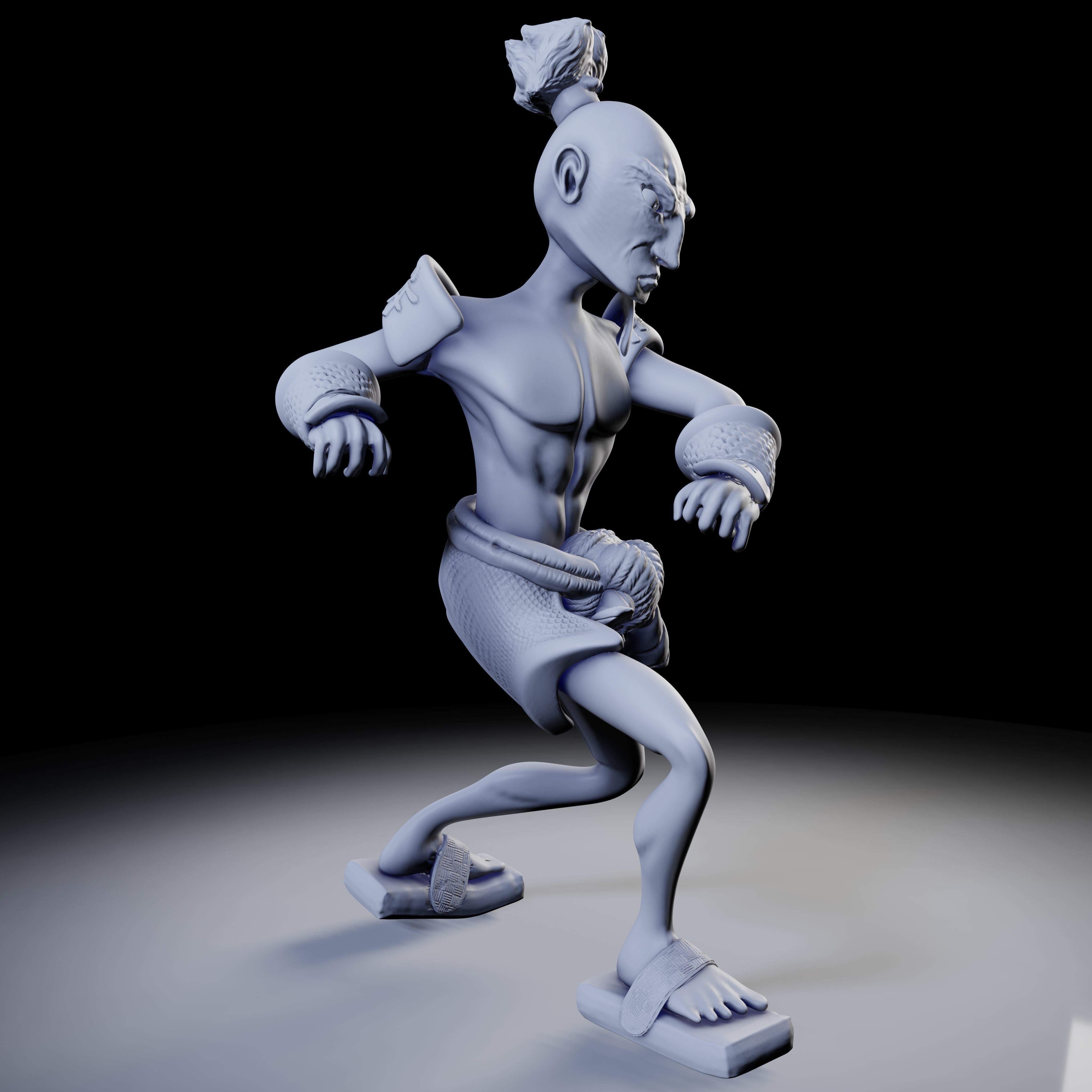 Samurai 4 poses - 3D Print Models 3D print model_5