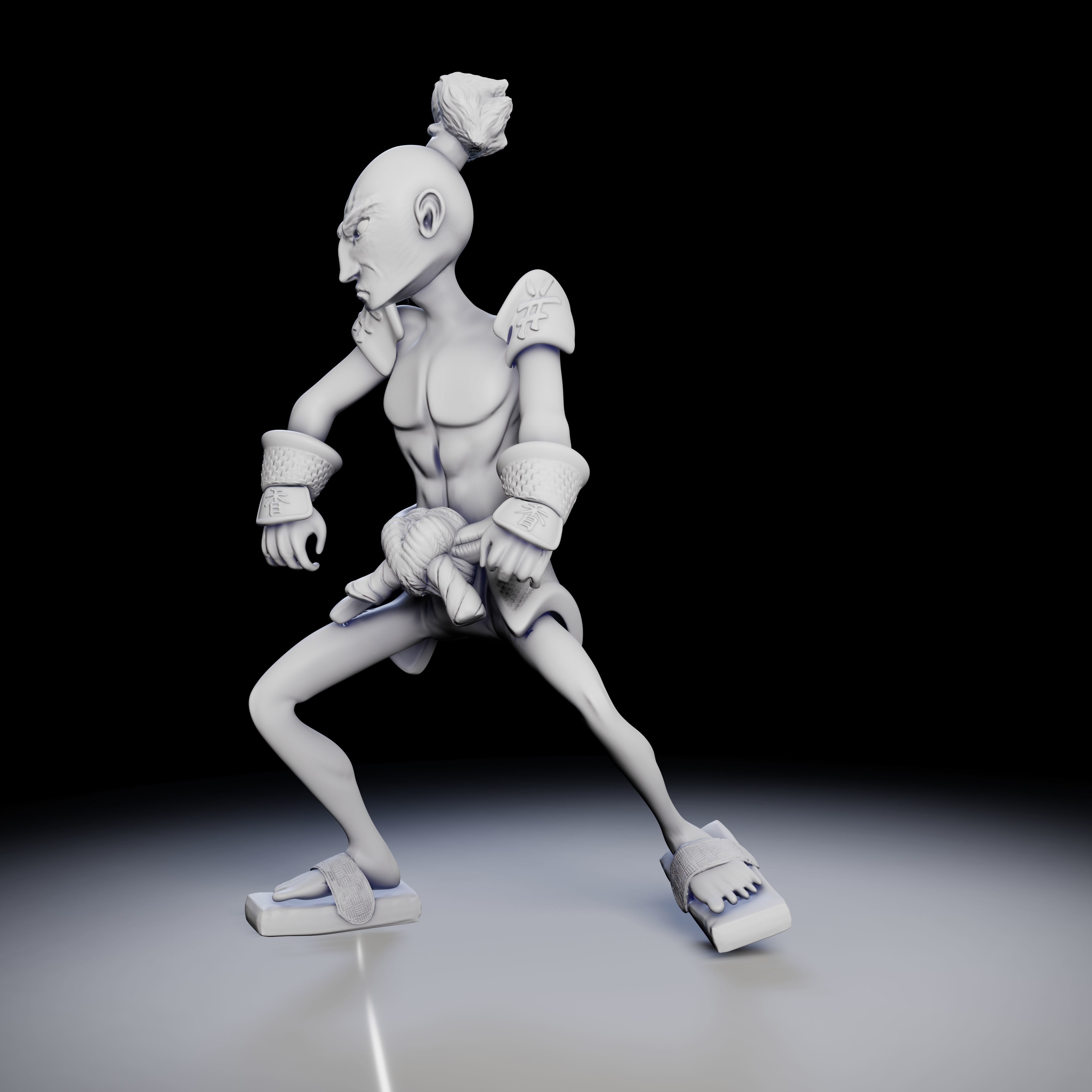 Samurai 4 poses - 3D Print Models 3D print model_21