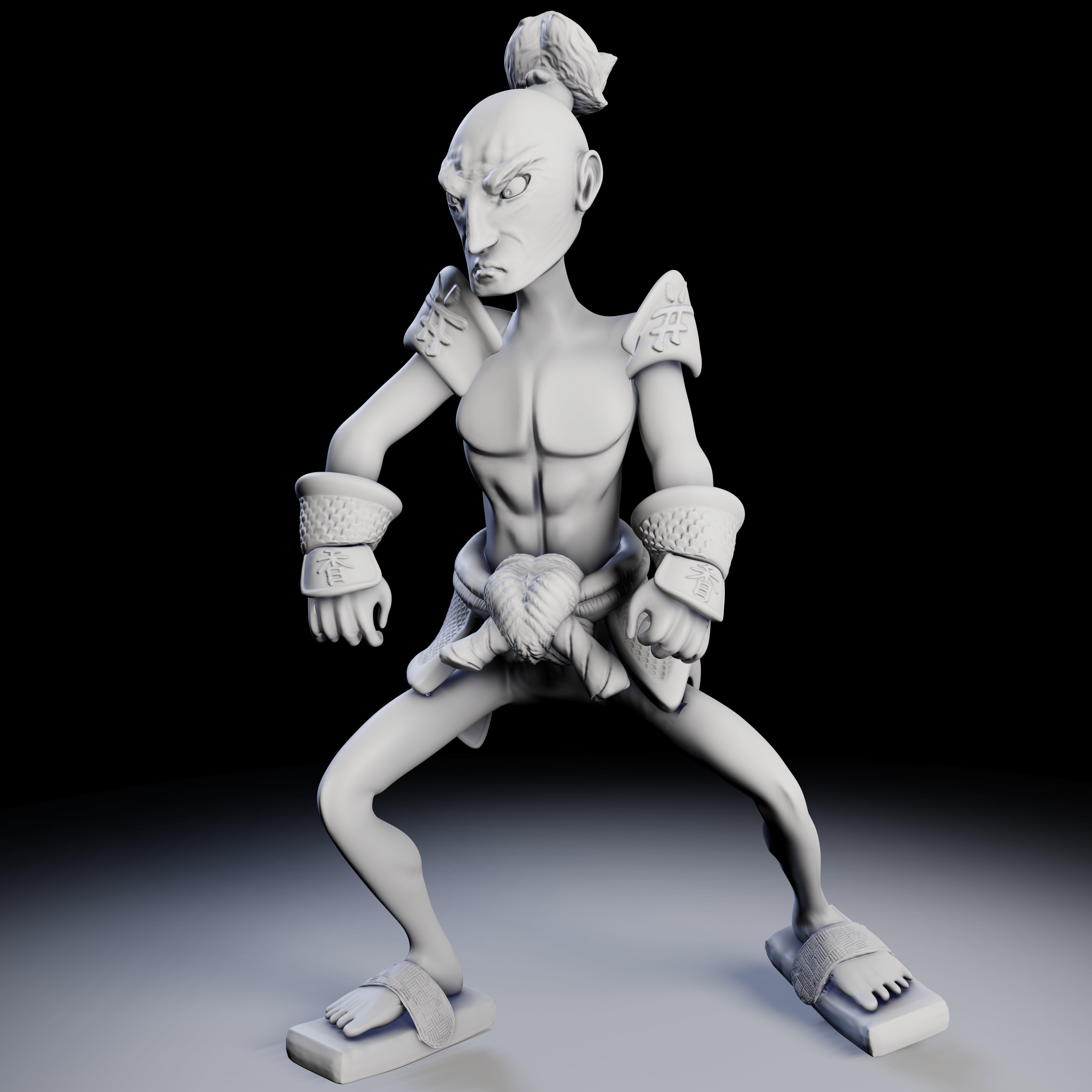 Samurai 4 poses - 3D Print Models 3D print model_3