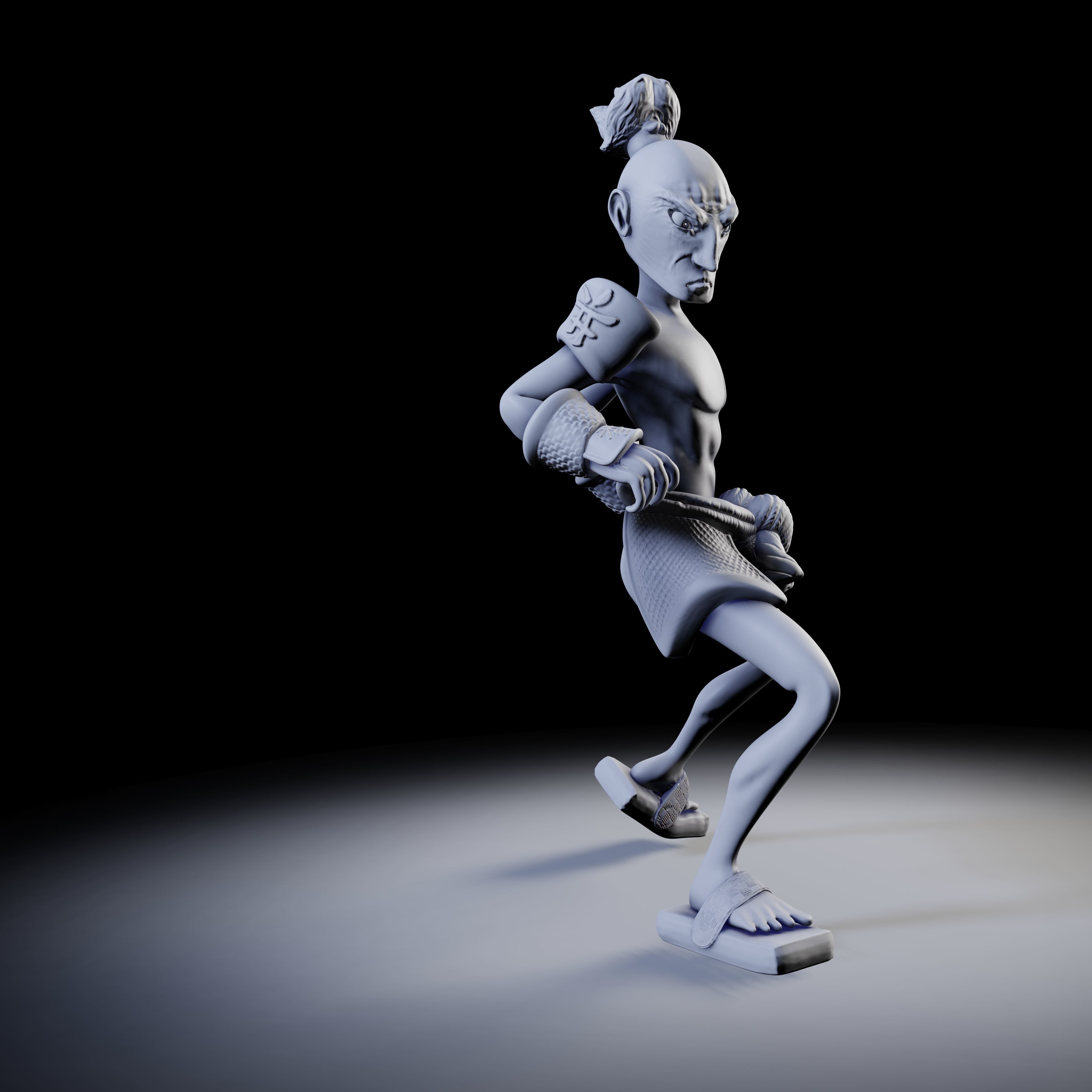 Samurai 4 poses - 3D Print Models 3D print model_41