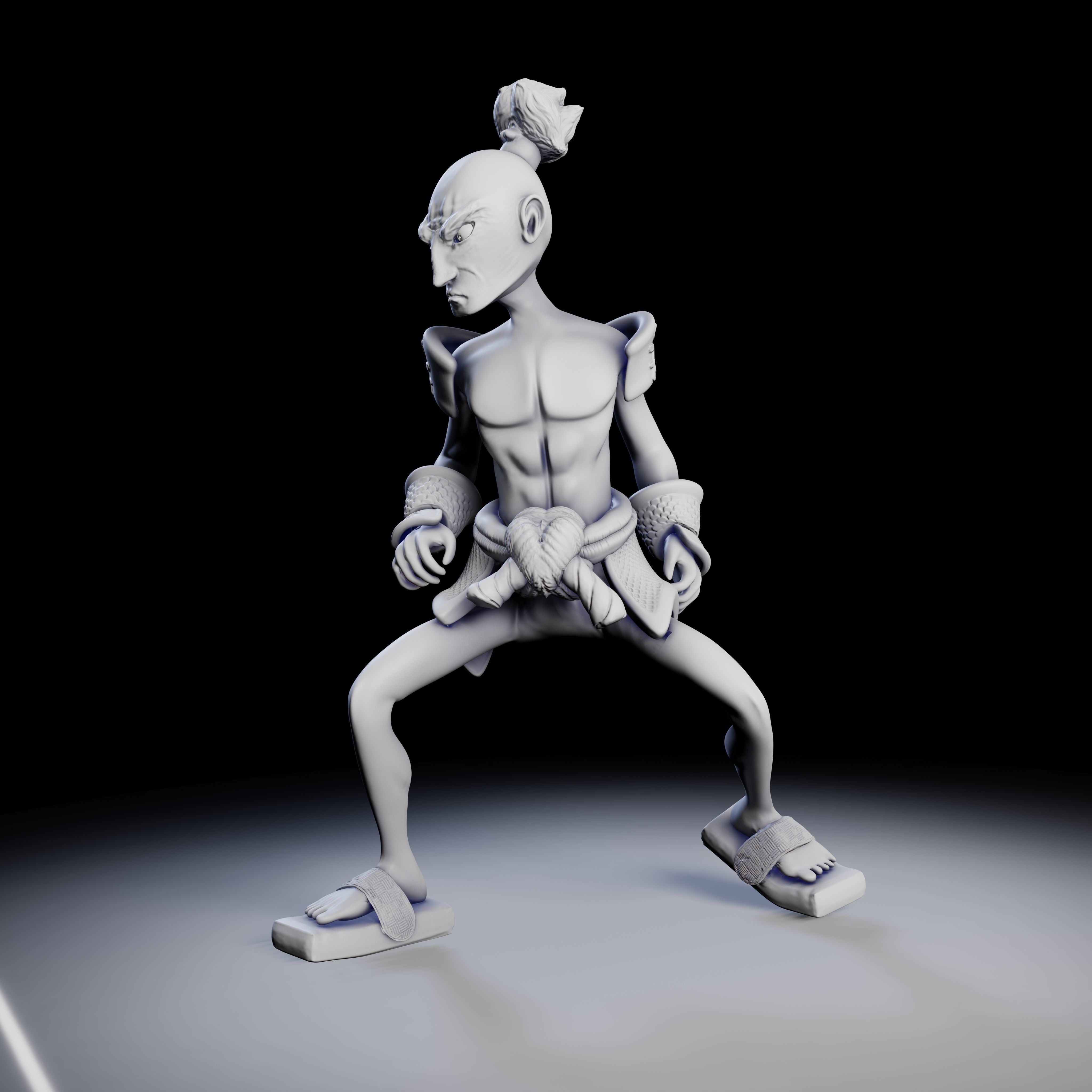 Samurai 4 poses - 3D Print Models 3D print model_33