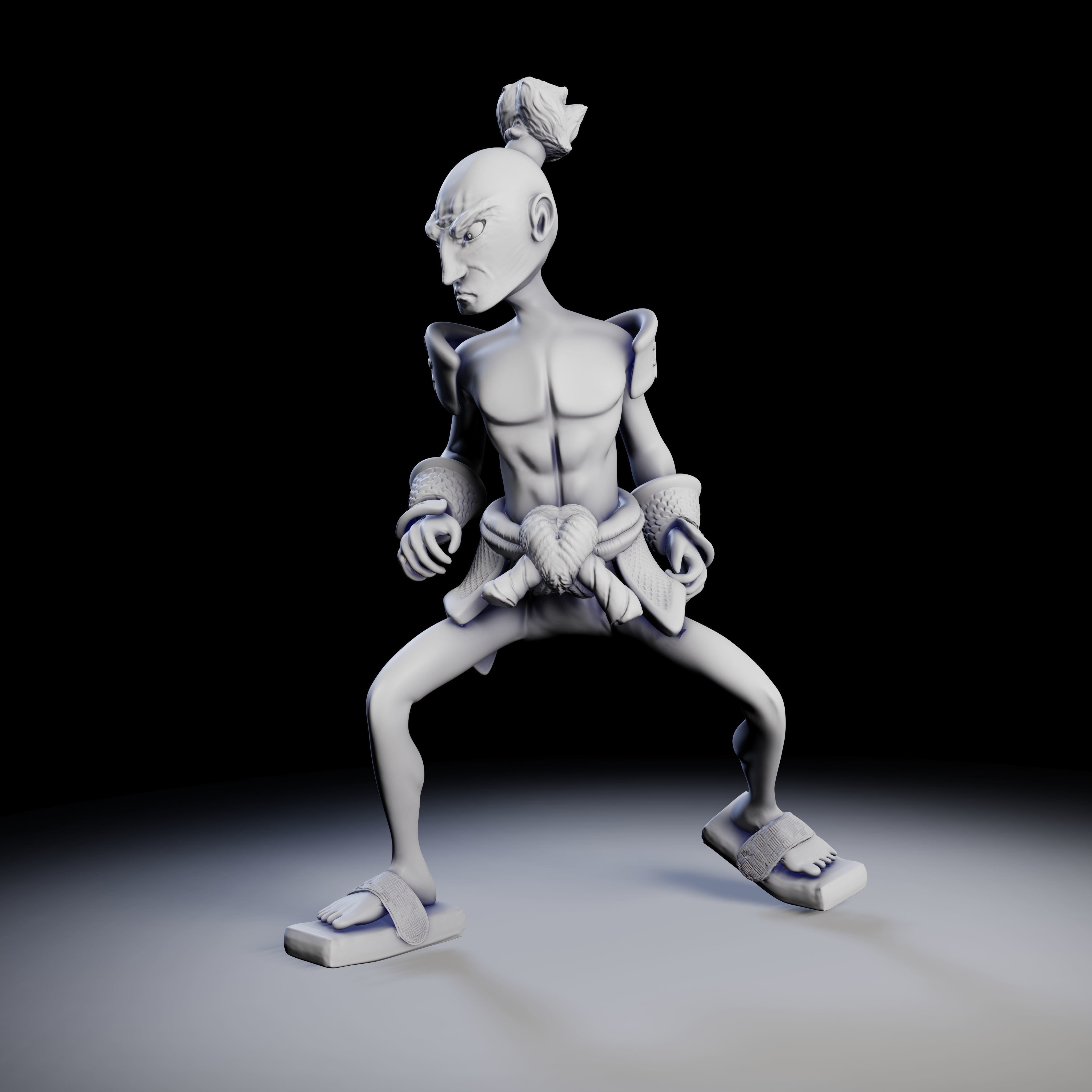 Samurai 4 poses - 3D Print Models 3D print model_25