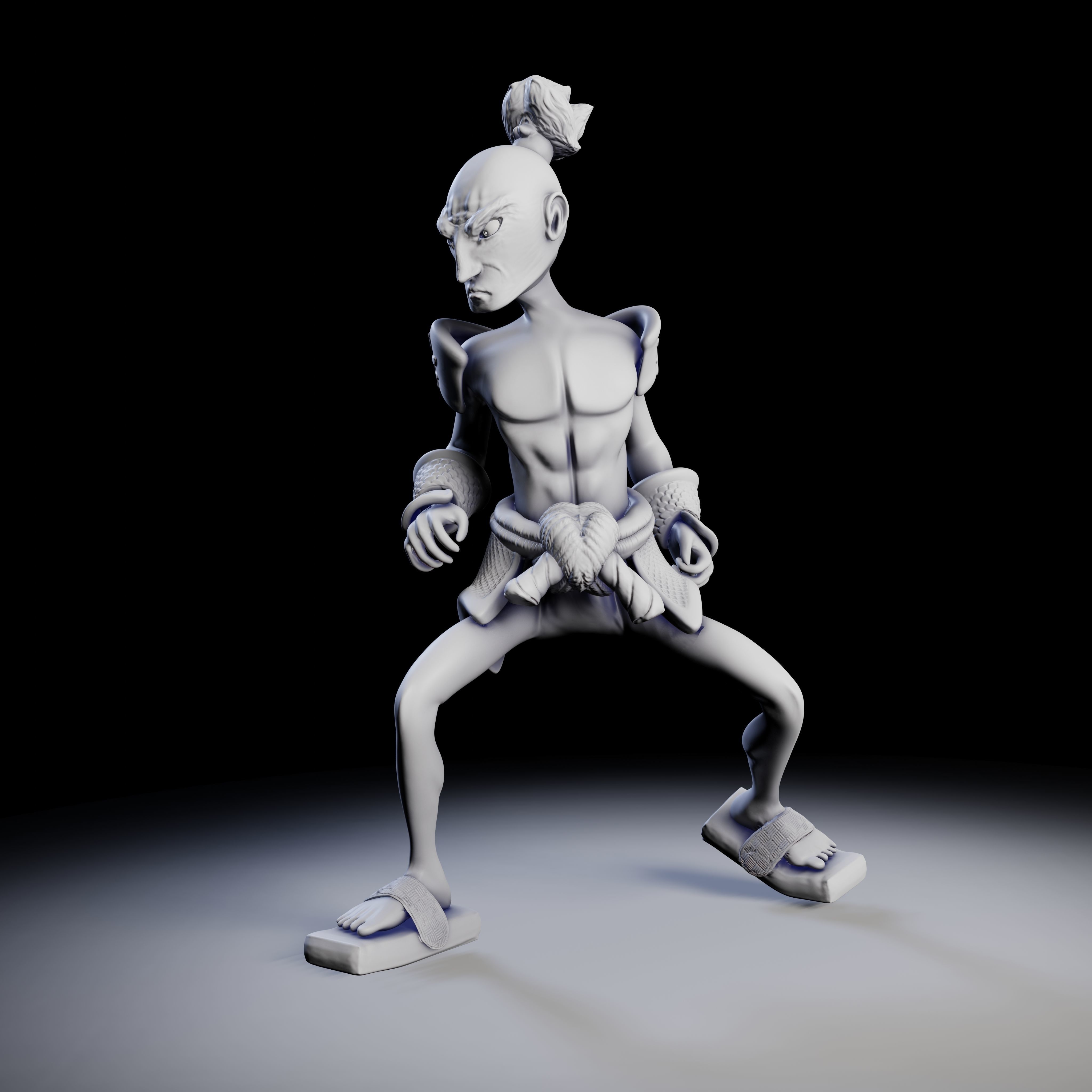 Samurai 4 poses - 3D Print Models 3D print model_31