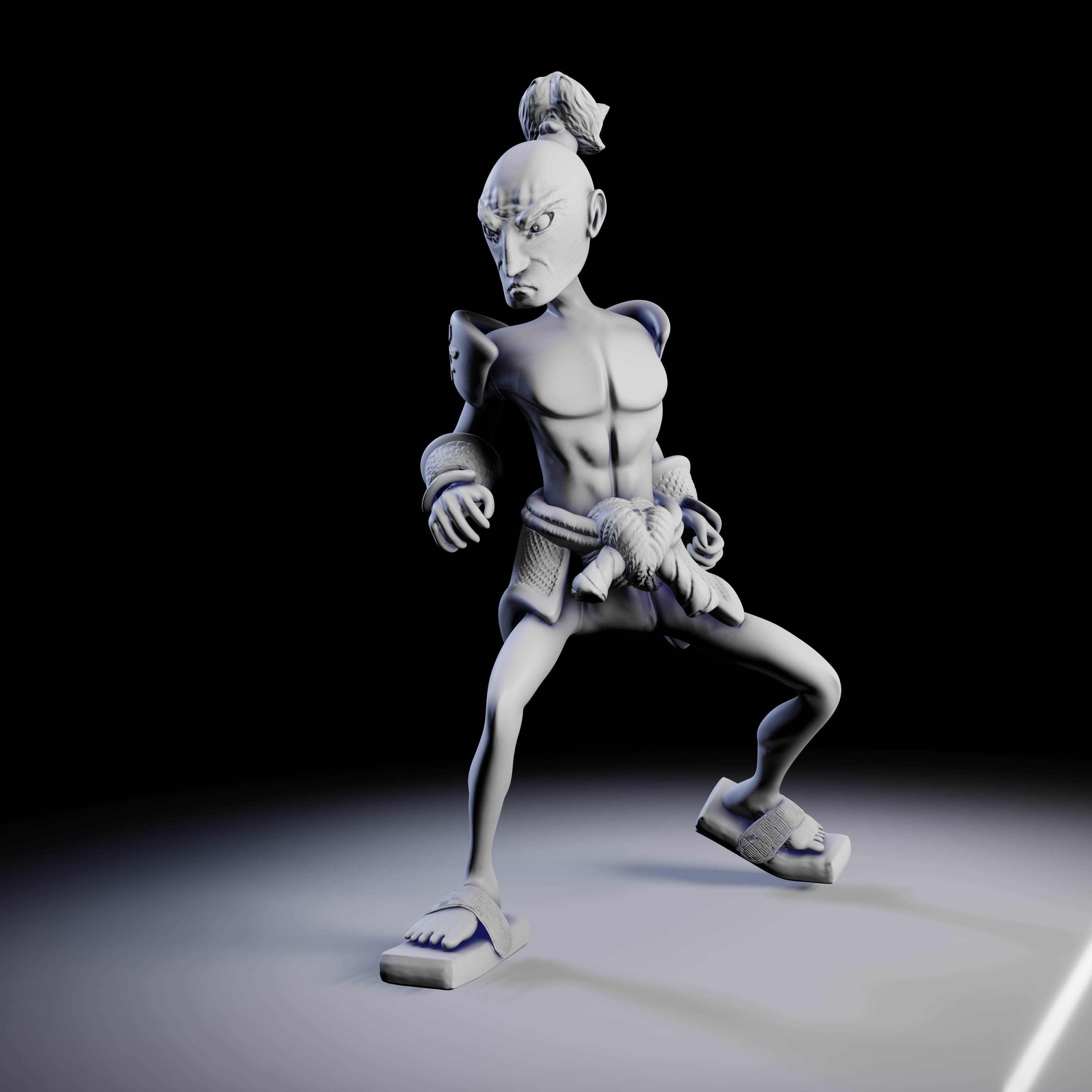 Samurai 4 poses - 3D Print Models 3D print model_28