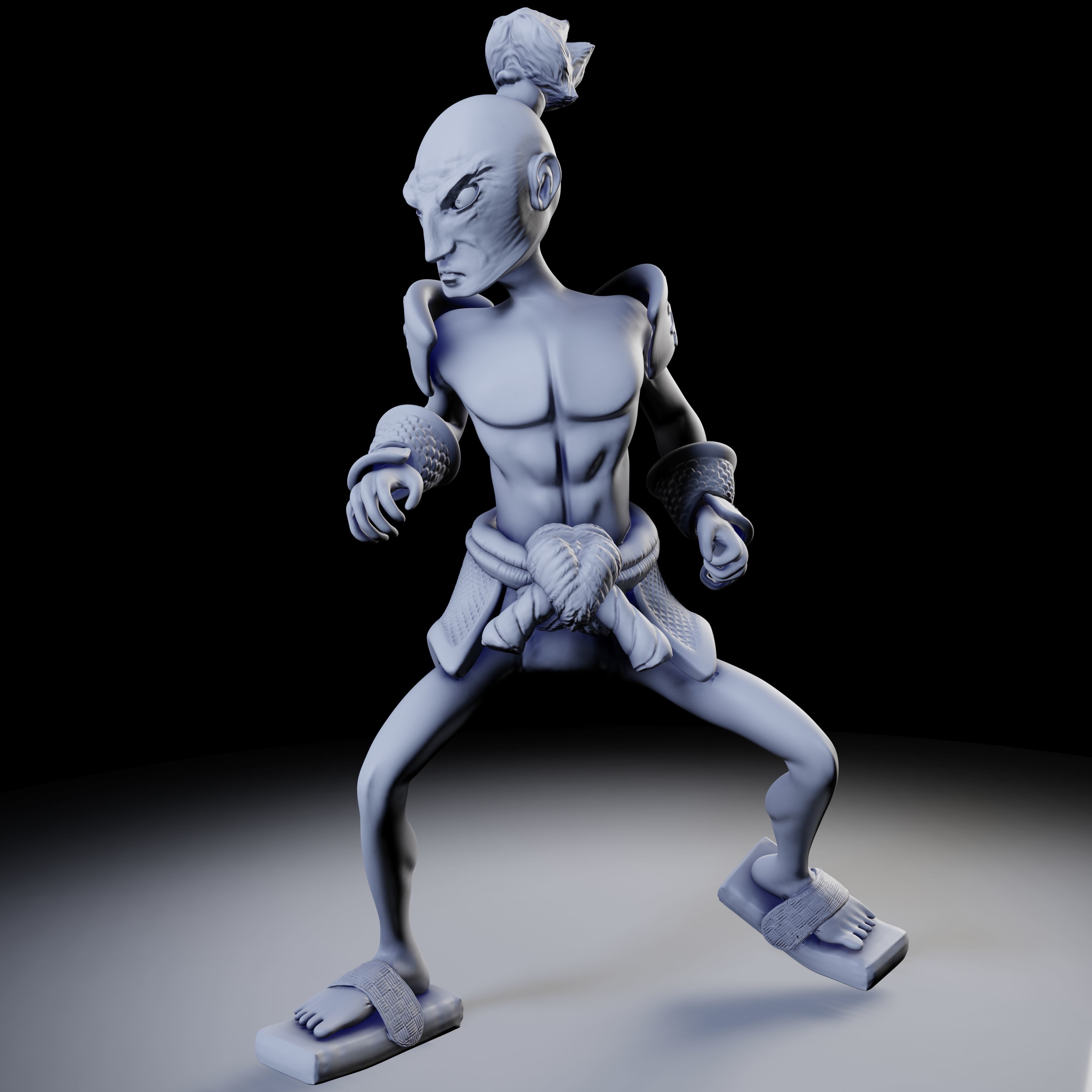 Samurai 4 poses - 3D Print Models 3D print model_6