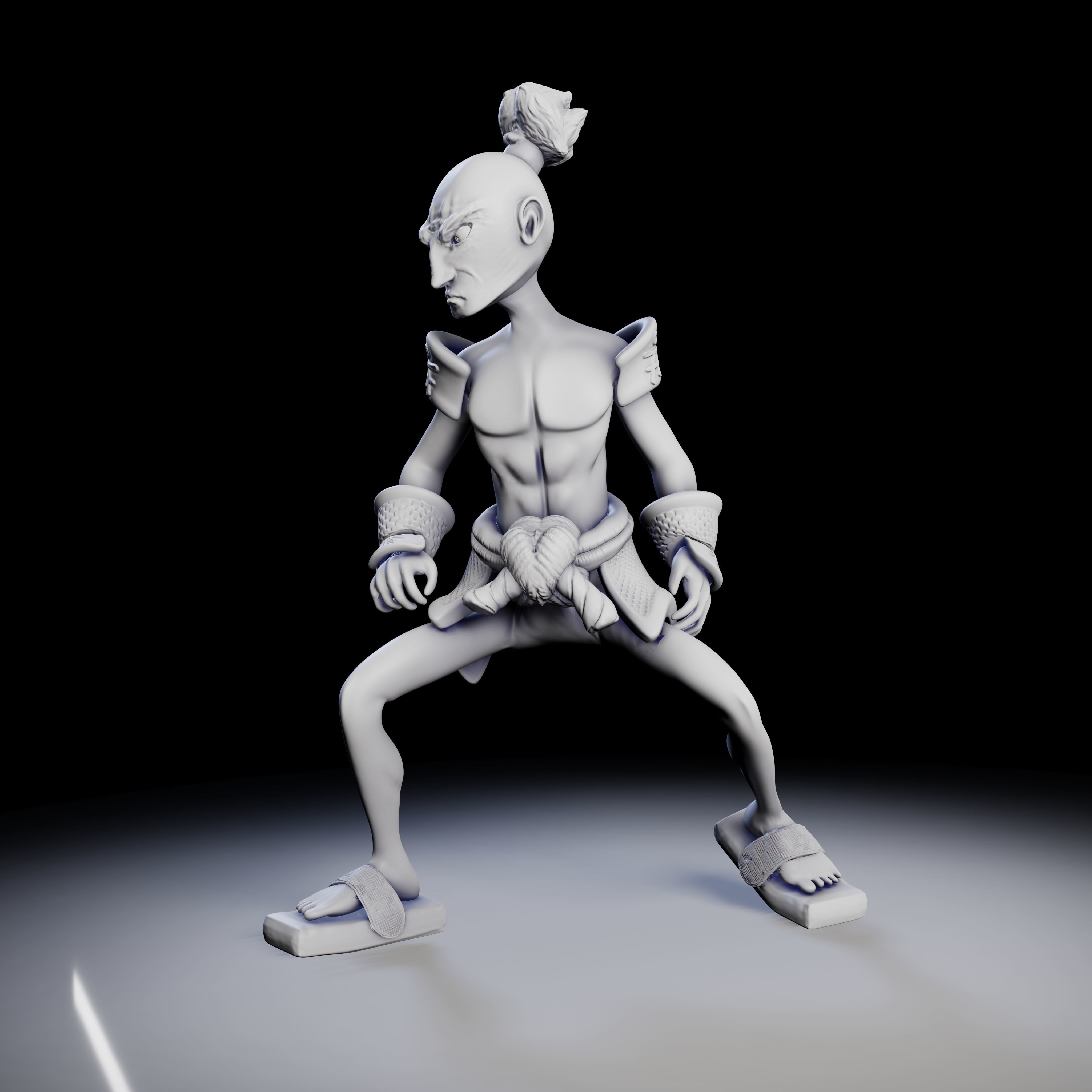 Samurai 4 poses - 3D Print Models 3D print model_43