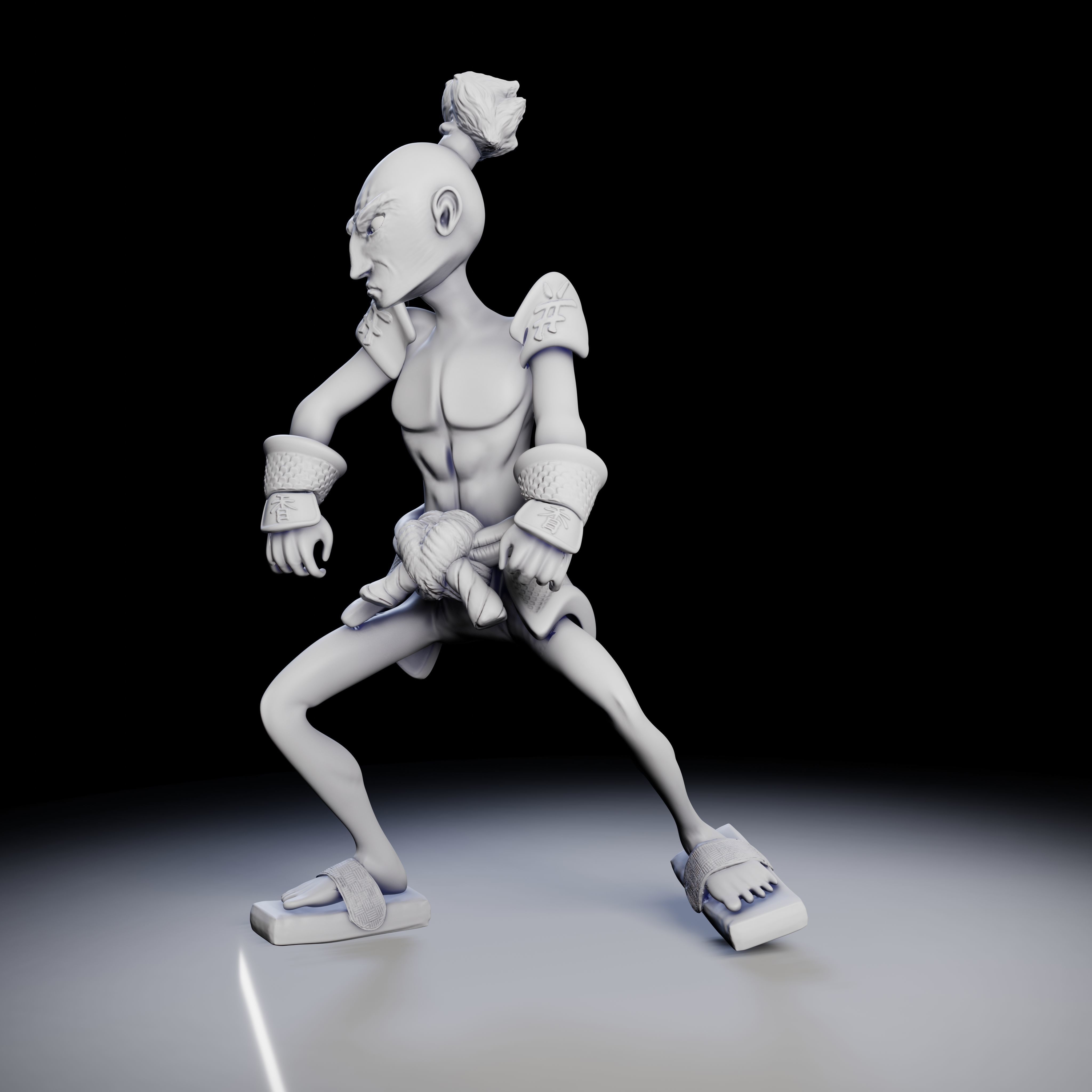 Samurai 4 poses - 3D Print Models 3D print model_22