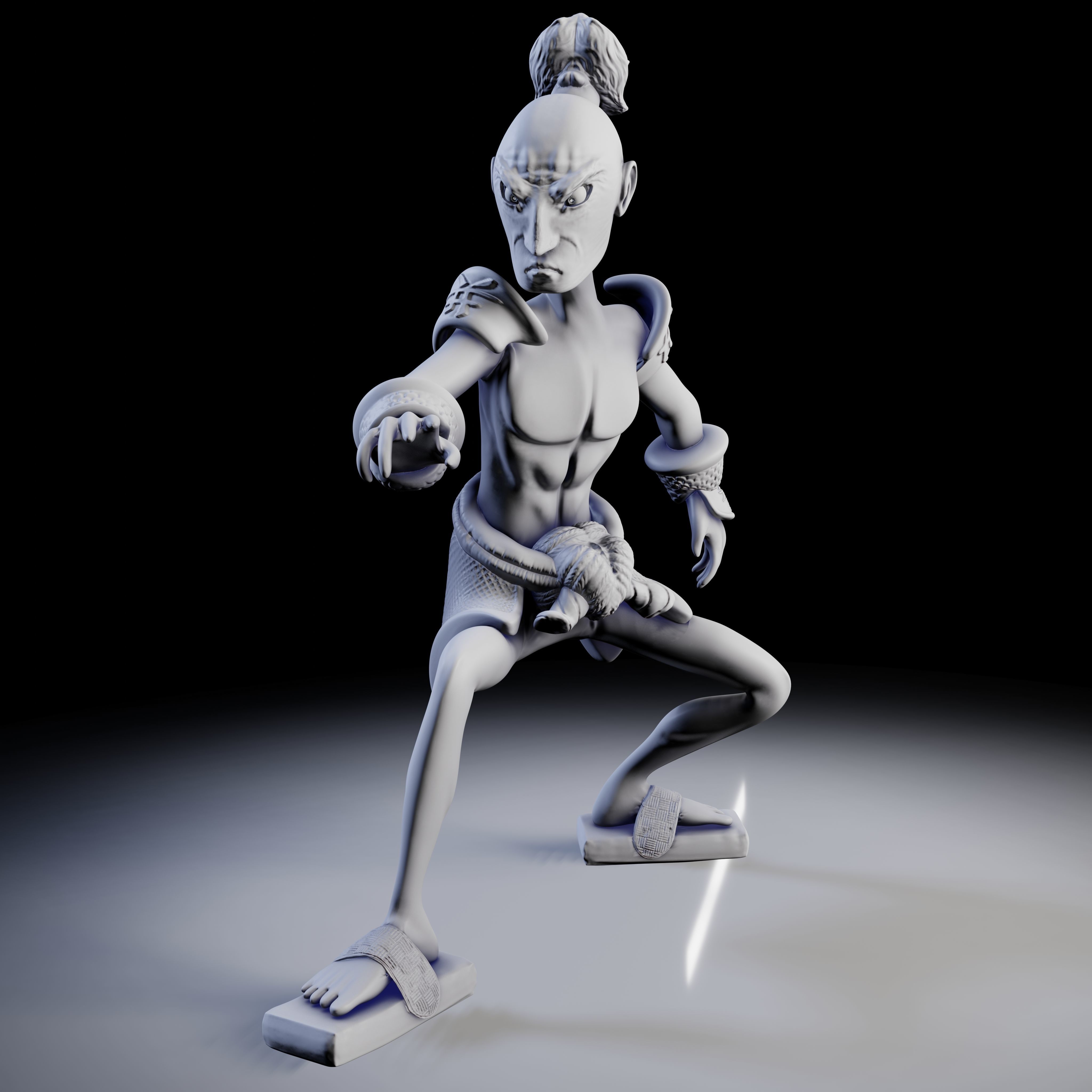 Samurai 4 poses - 3D Print Models 3D print model_4
