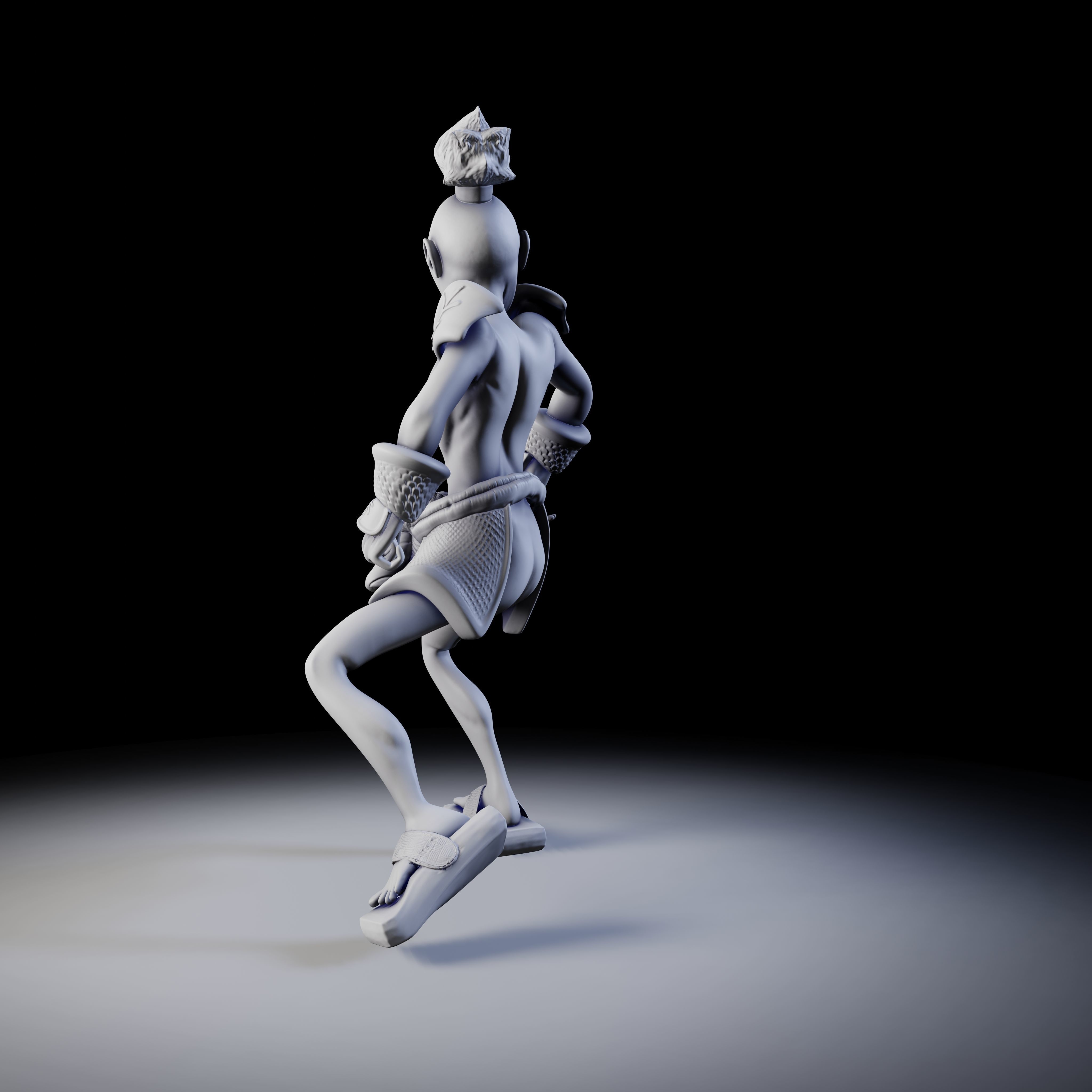 Samurai 4 poses - 3D Print Models 3D print model_7