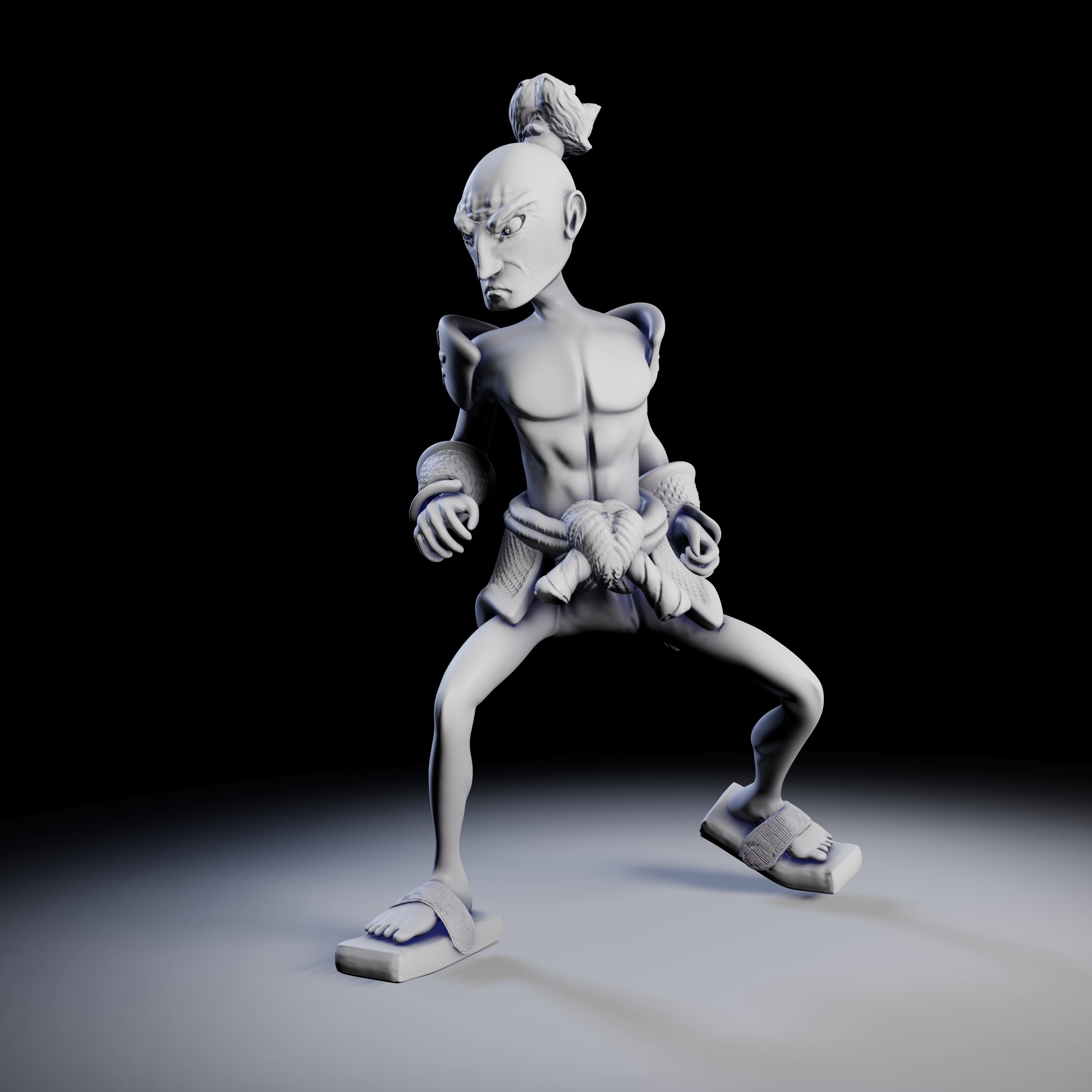 Samurai 4 poses - 3D Print Models 3D print model_26