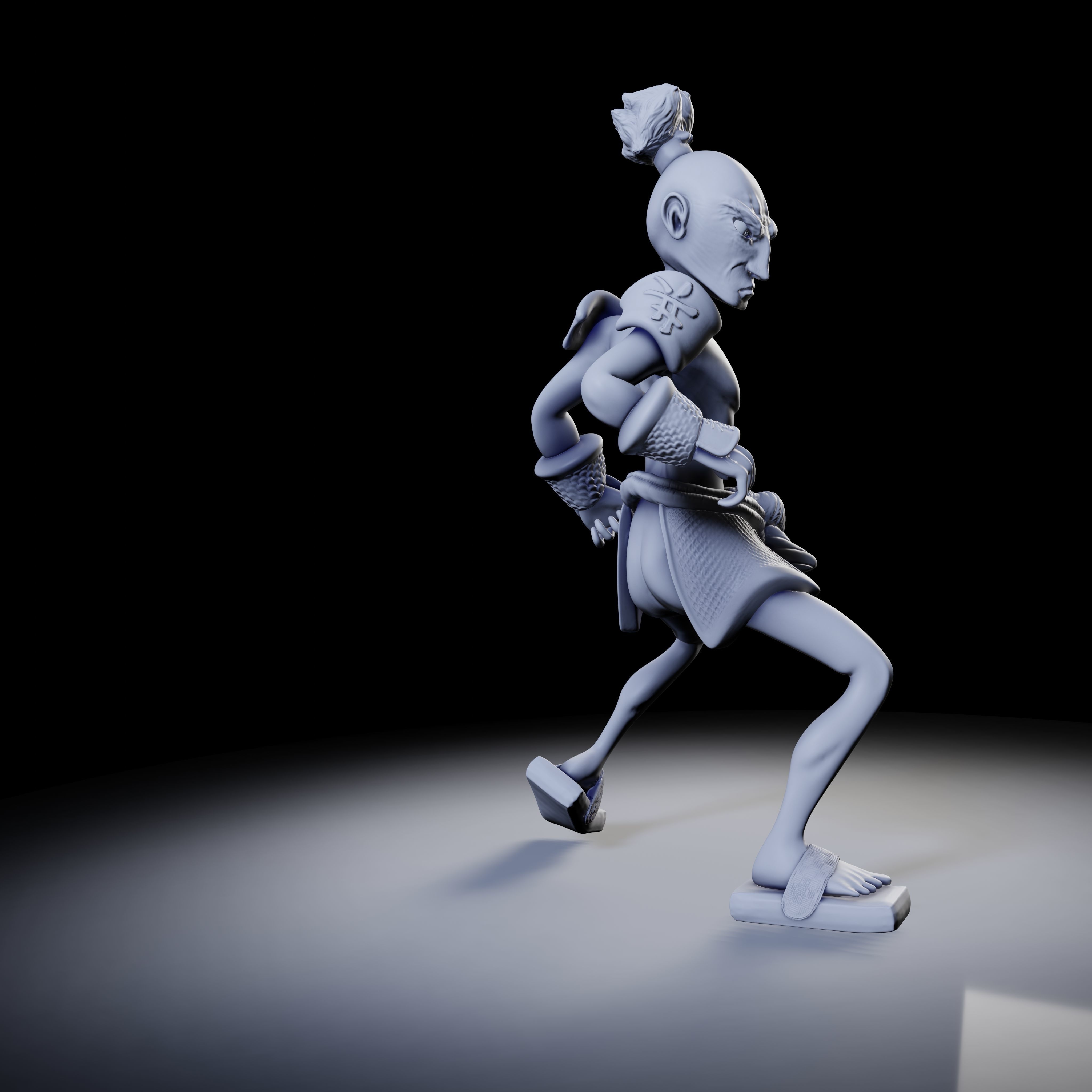 Samurai 4 poses - 3D Print Models 3D print model_39