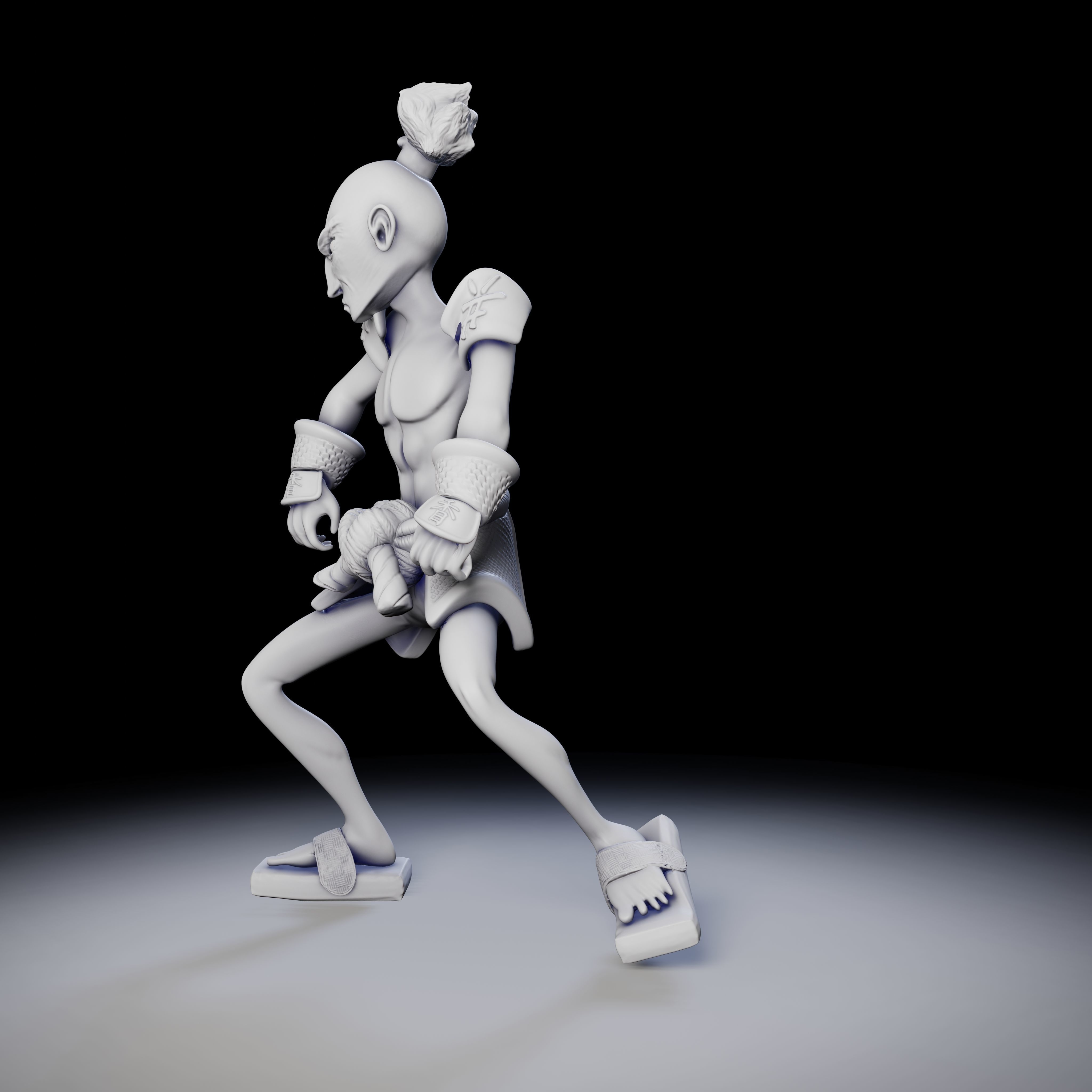 Samurai 4 poses - 3D Print Models 3D print model_9