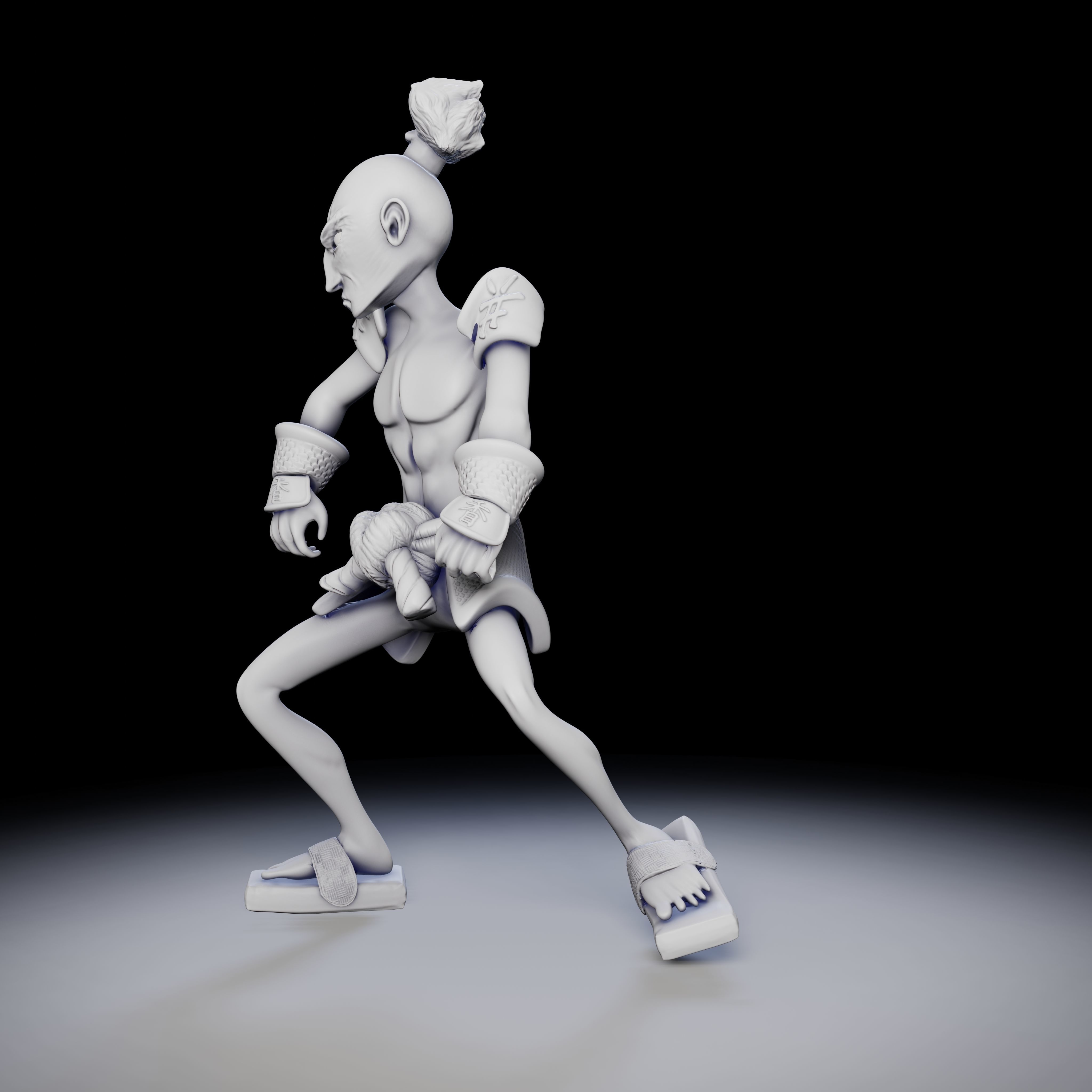 Samurai 4 poses - 3D Print Models 3D print model_23