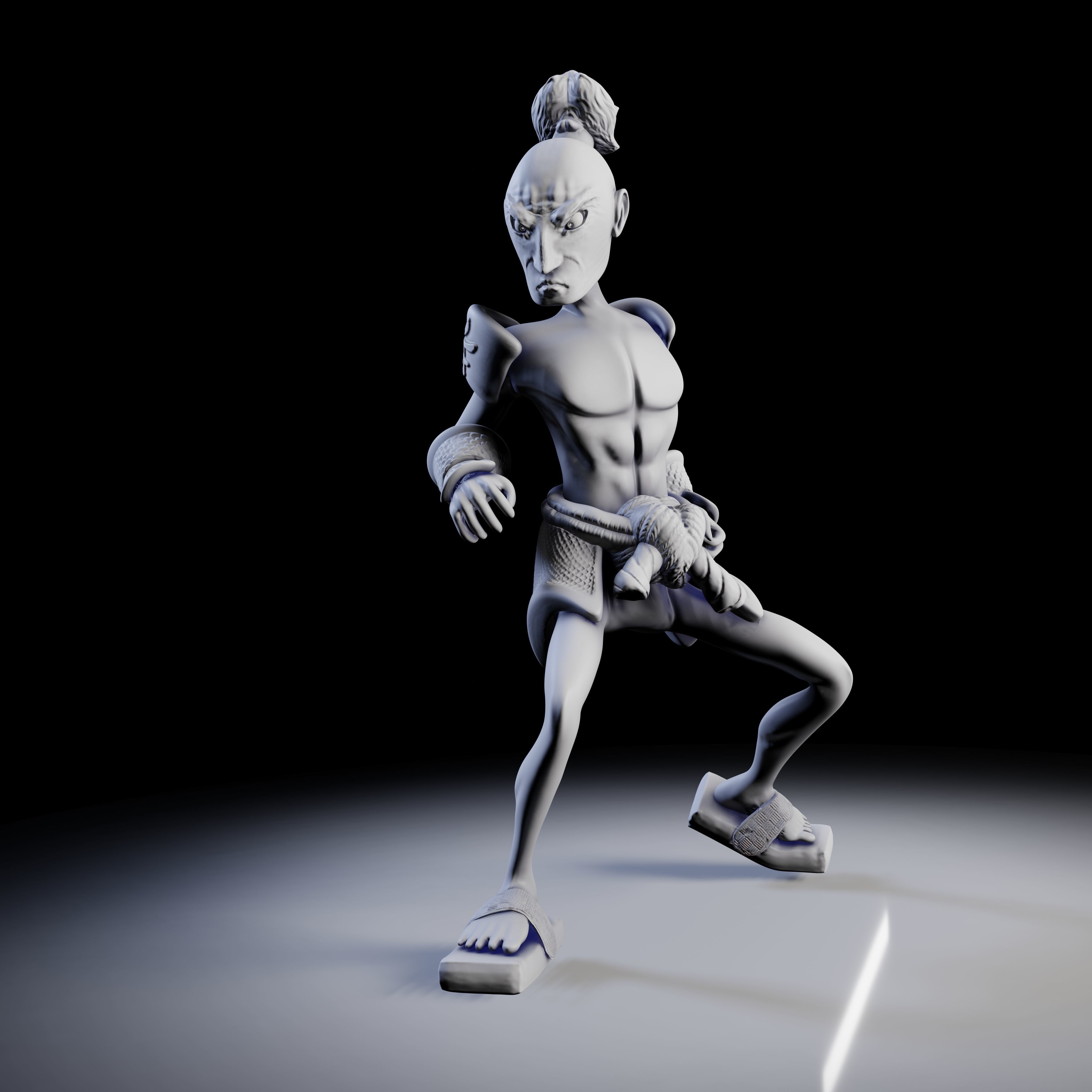 Samurai 4 poses - 3D Print Models 3D print model_27