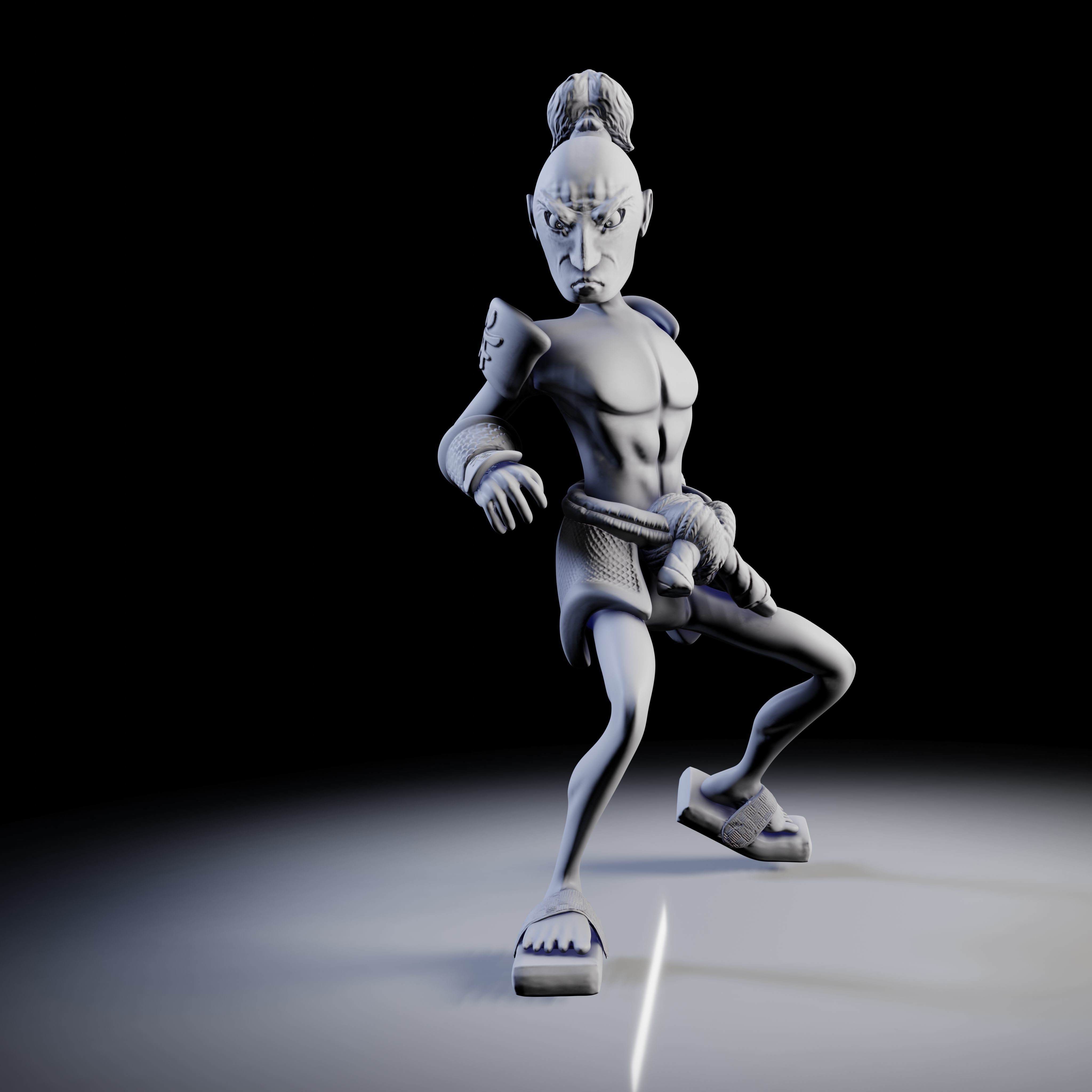 Samurai 4 poses - 3D Print Models 3D print model_29