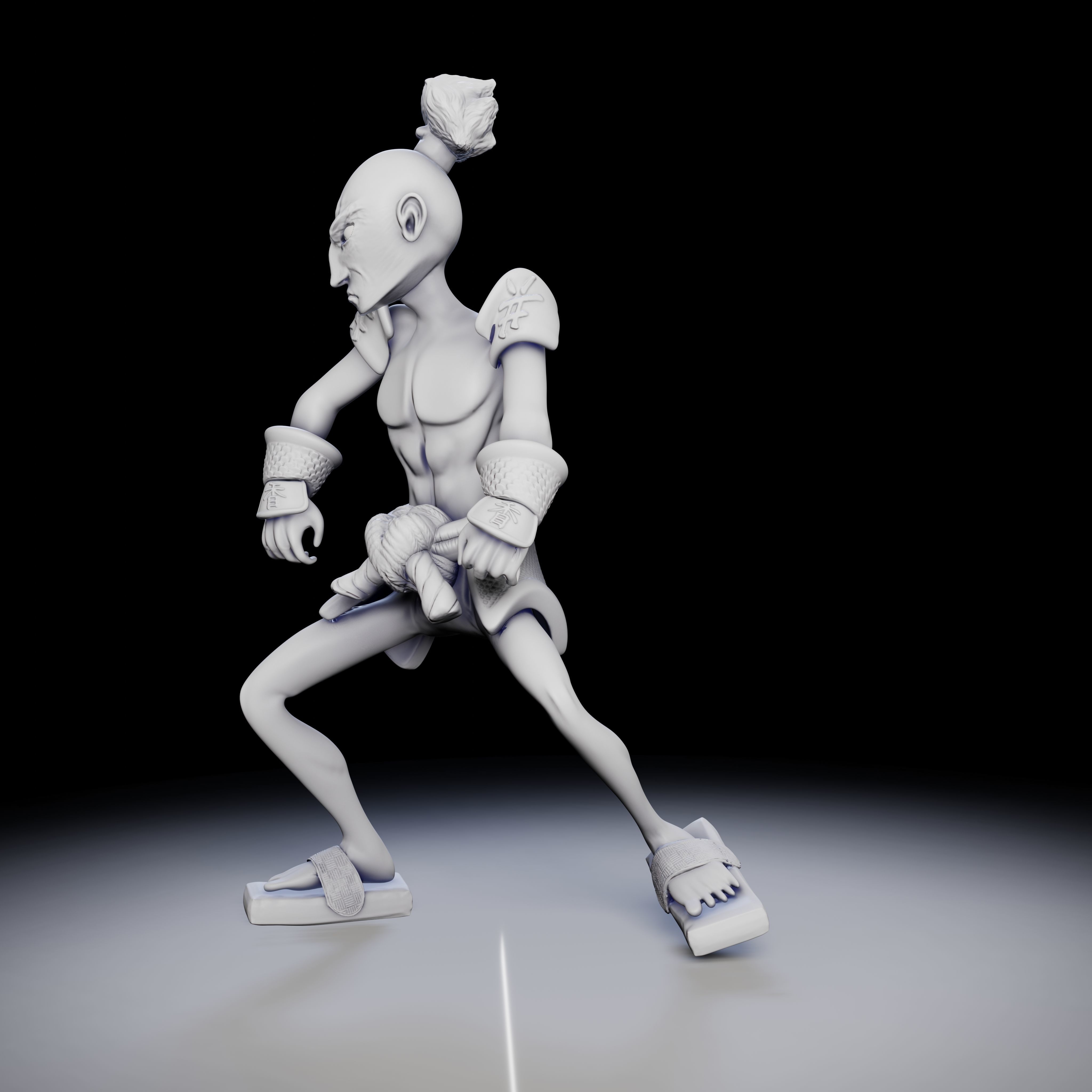 Samurai 4 poses - 3D Print Models 3D print model_24