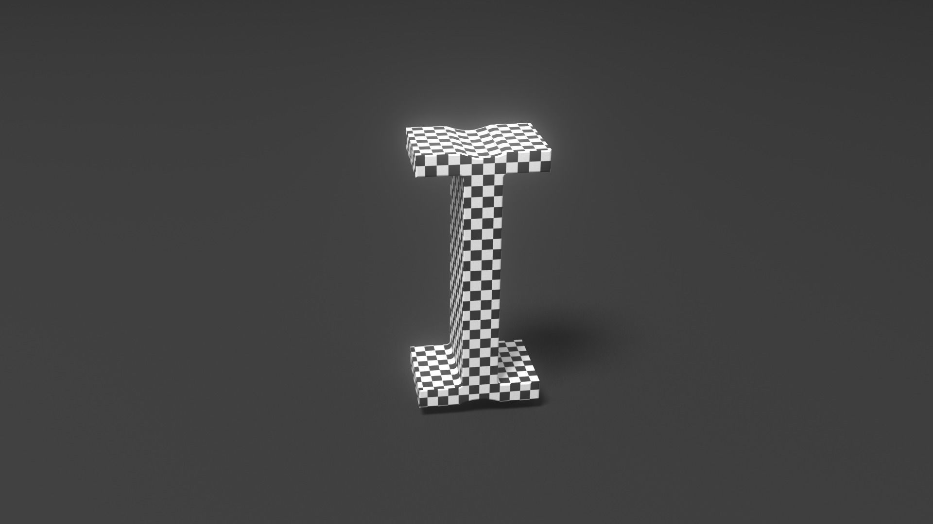 Select letter i Low-poly 3D model_2