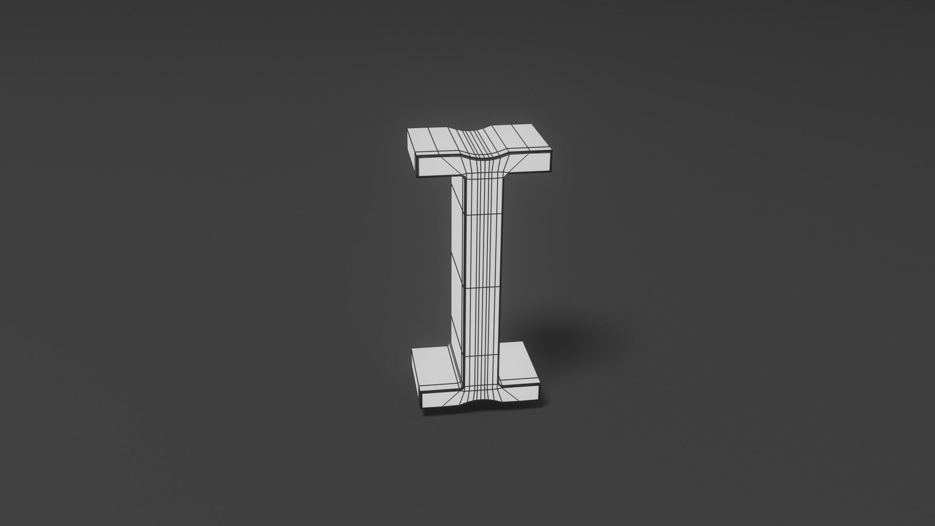 Select letter i Low-poly 3D model_1