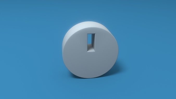 Dial Icon Low-poly 3D model