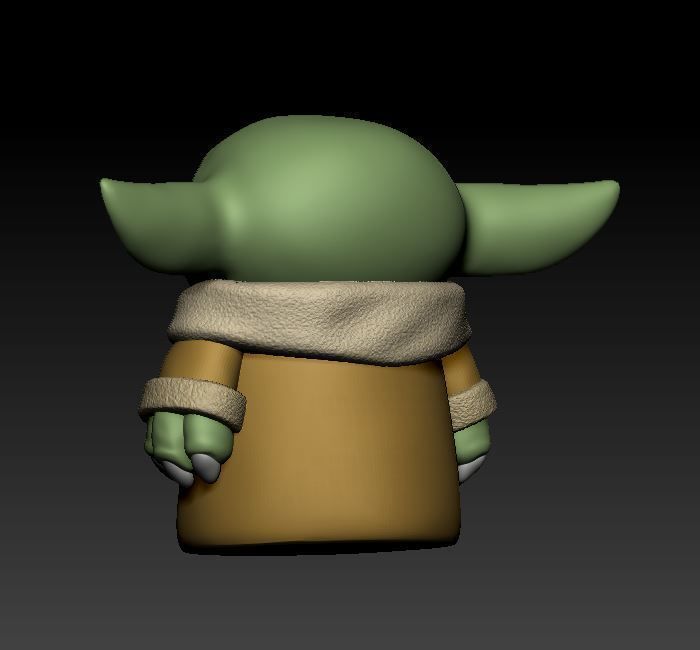 Baby Yoda 3D print model_2