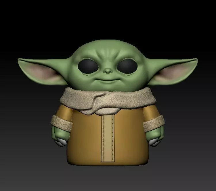 Baby Yoda 3D print model_0