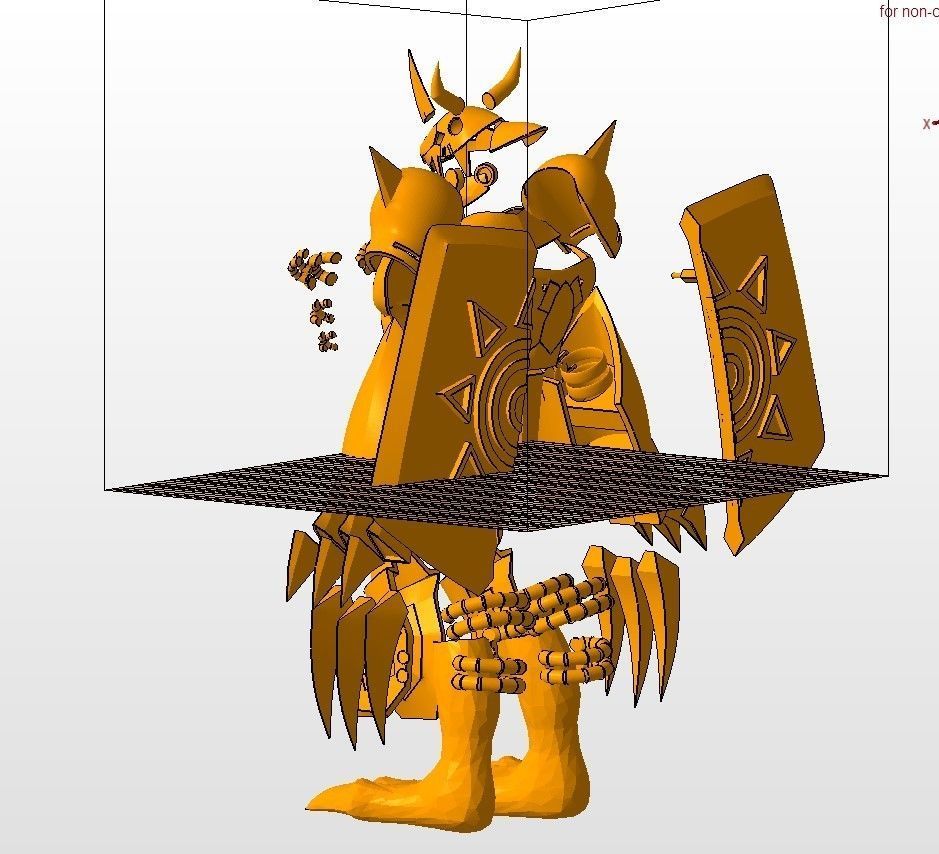 Wargreymon armor 3D print model_17