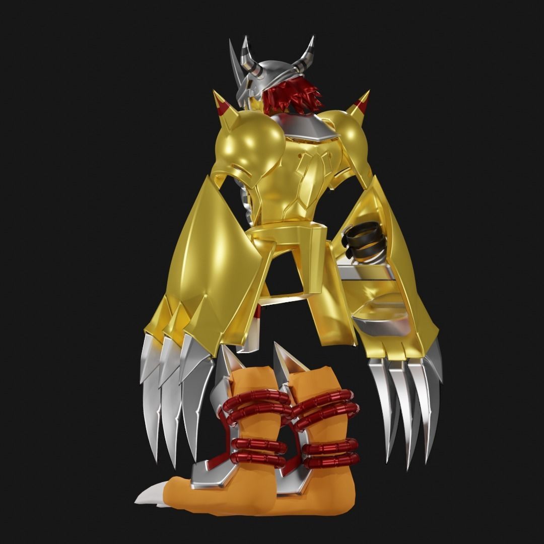 Wargreymon armor 3D print model_4