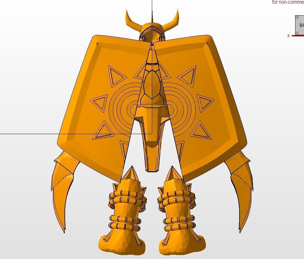 Wargreymon armor 3D print model_13