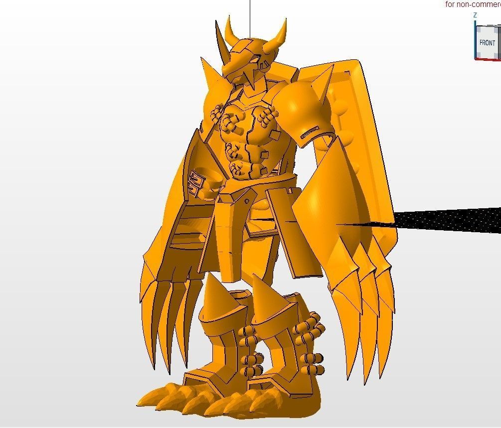 Wargreymon armor 3D print model_10