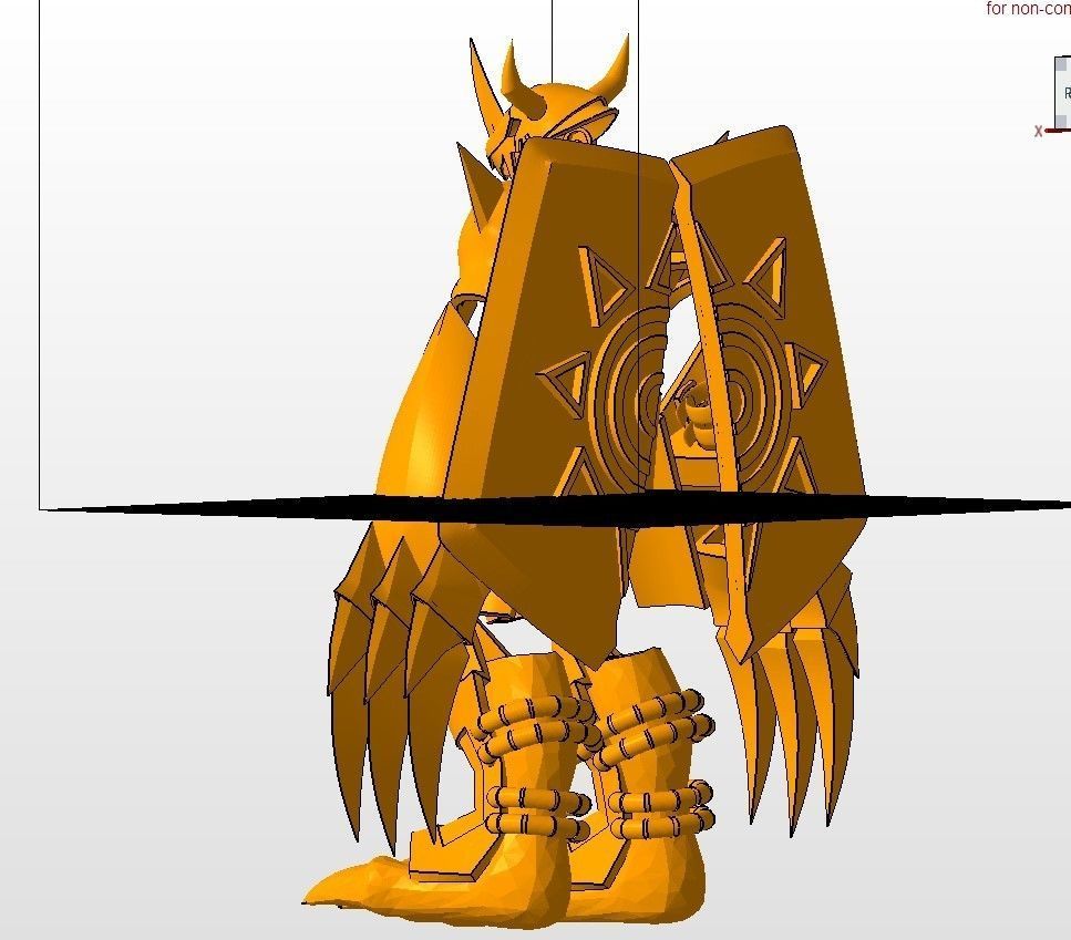 Wargreymon armor 3D print model_12