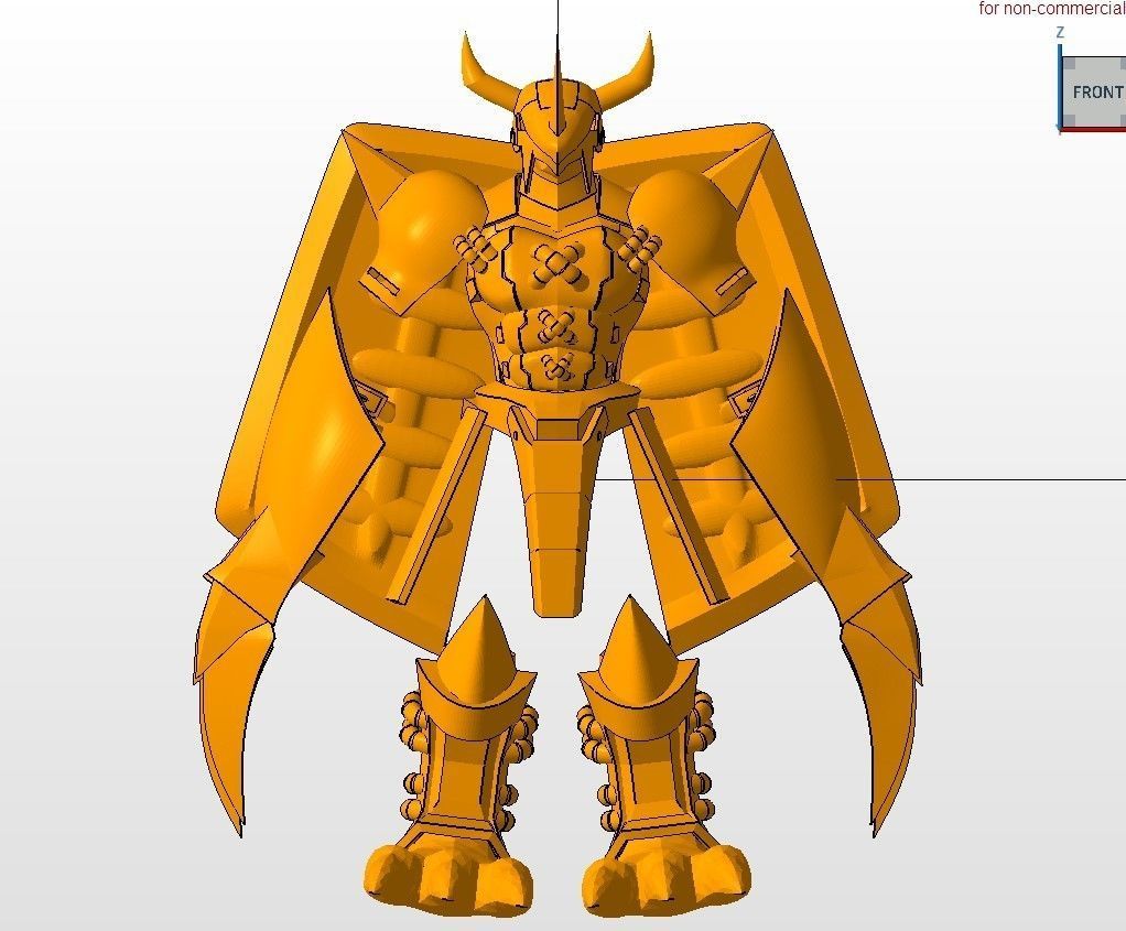 Wargreymon armor 3D print model_9