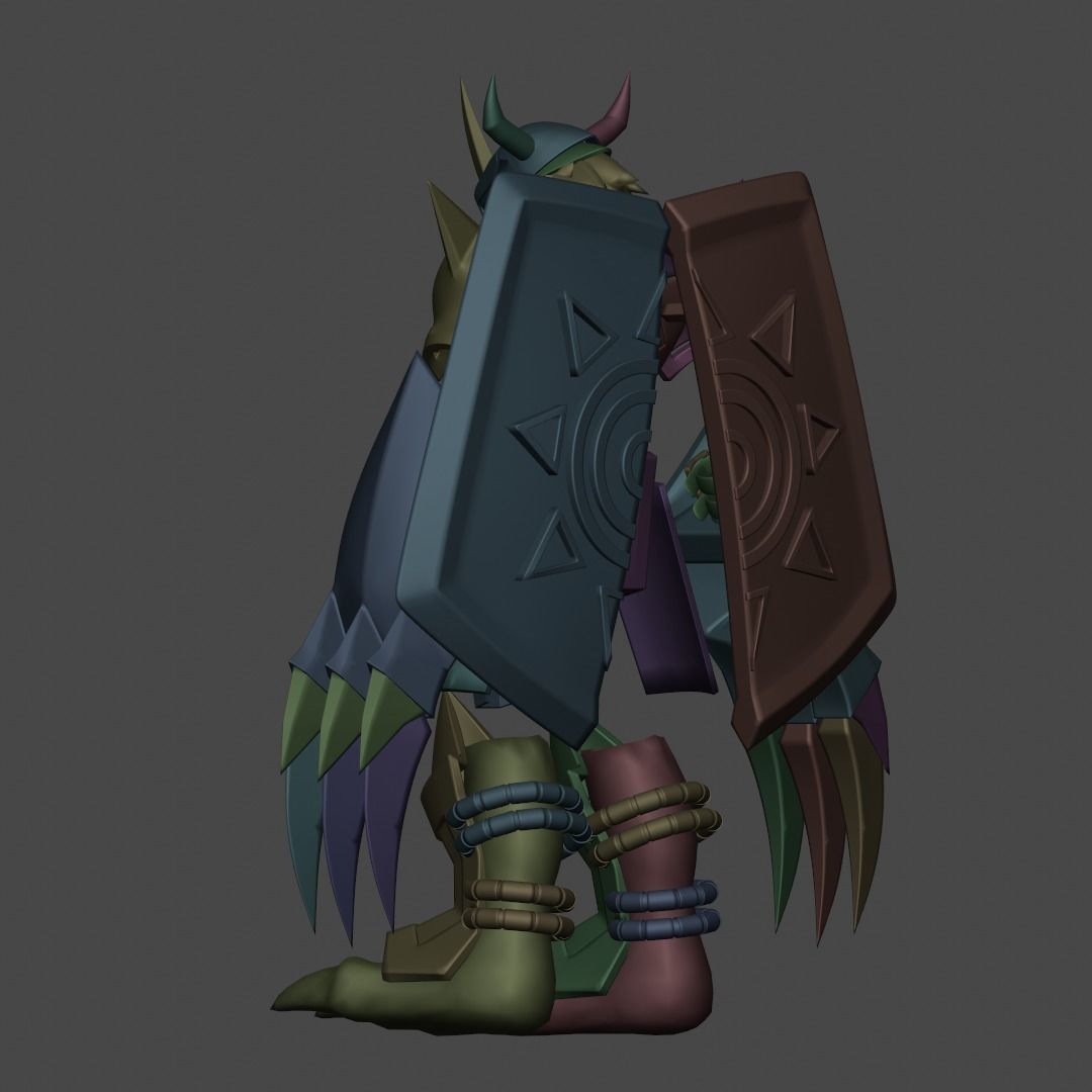 Wargreymon armor 3D print model_8