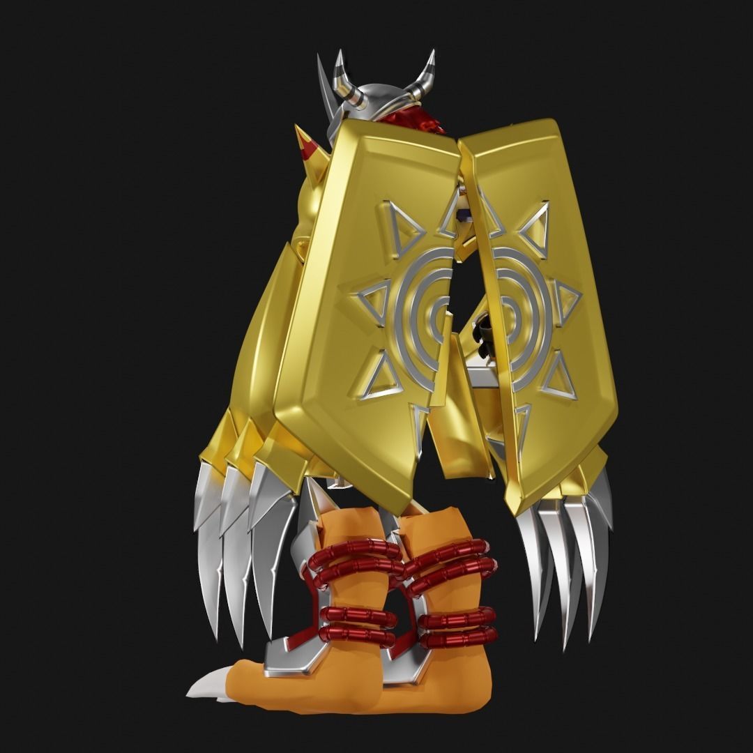 Wargreymon armor 3D print model_3