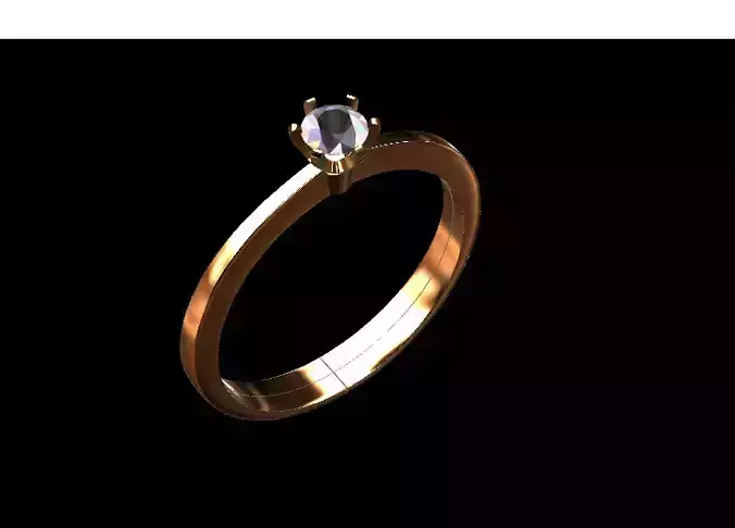 ring 6 gold with diamond